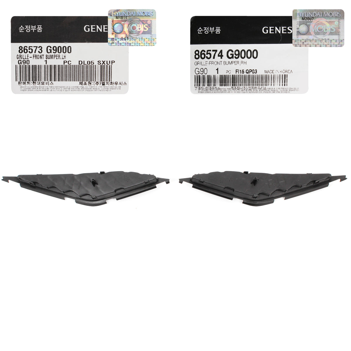 GENUINE Front Bumper Lower Outer Grille LH RH for 19-21 GENESIS G70 86574G9000