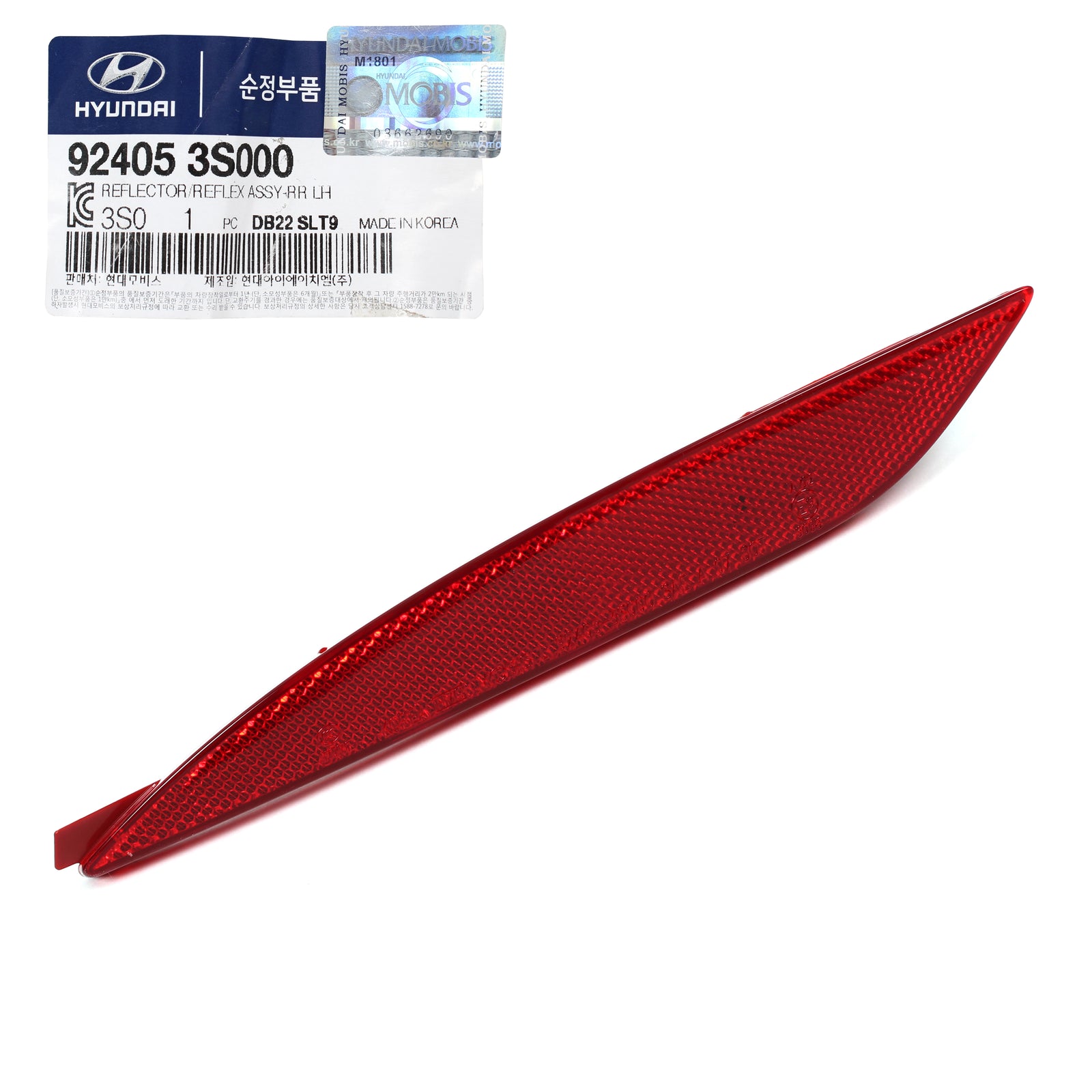 GENUINE REAR Bumper Reflector LEFT for 2011-2013 Hyundai Sonata OEM 924053S000