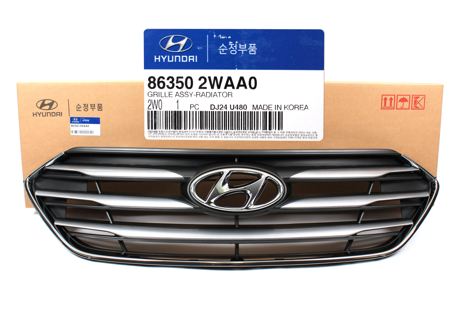 GENUINE Radiator Grille W/O Camera for 17-18 Hyundai Santa Fe Sport 863502WAA0