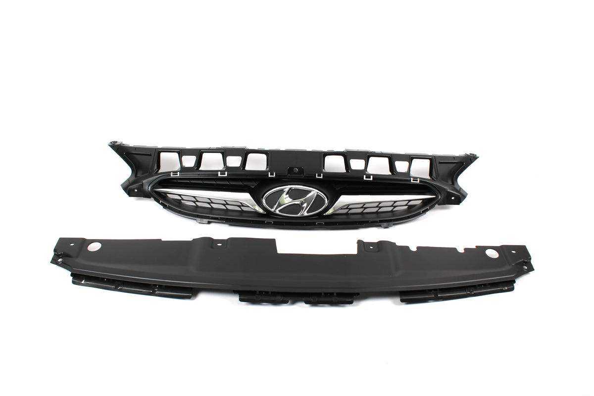GENUINE Hyundai Accent 2012-2014 for Front Radiator Grille &amp; Upper Cover 2PCS