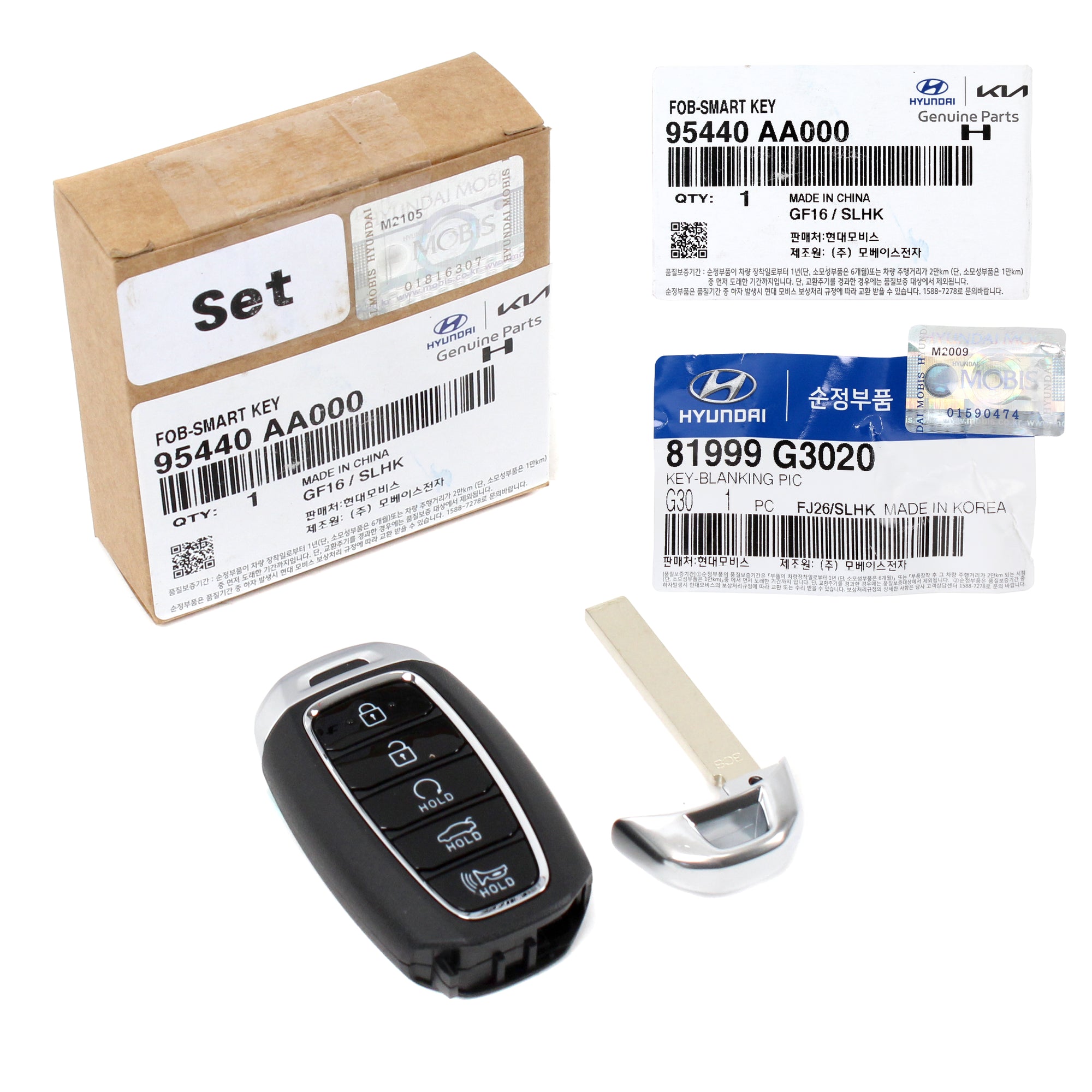 GENUINE FOB Smart Remote Control & Blanking Key for 2021 Hyundai Elantra
