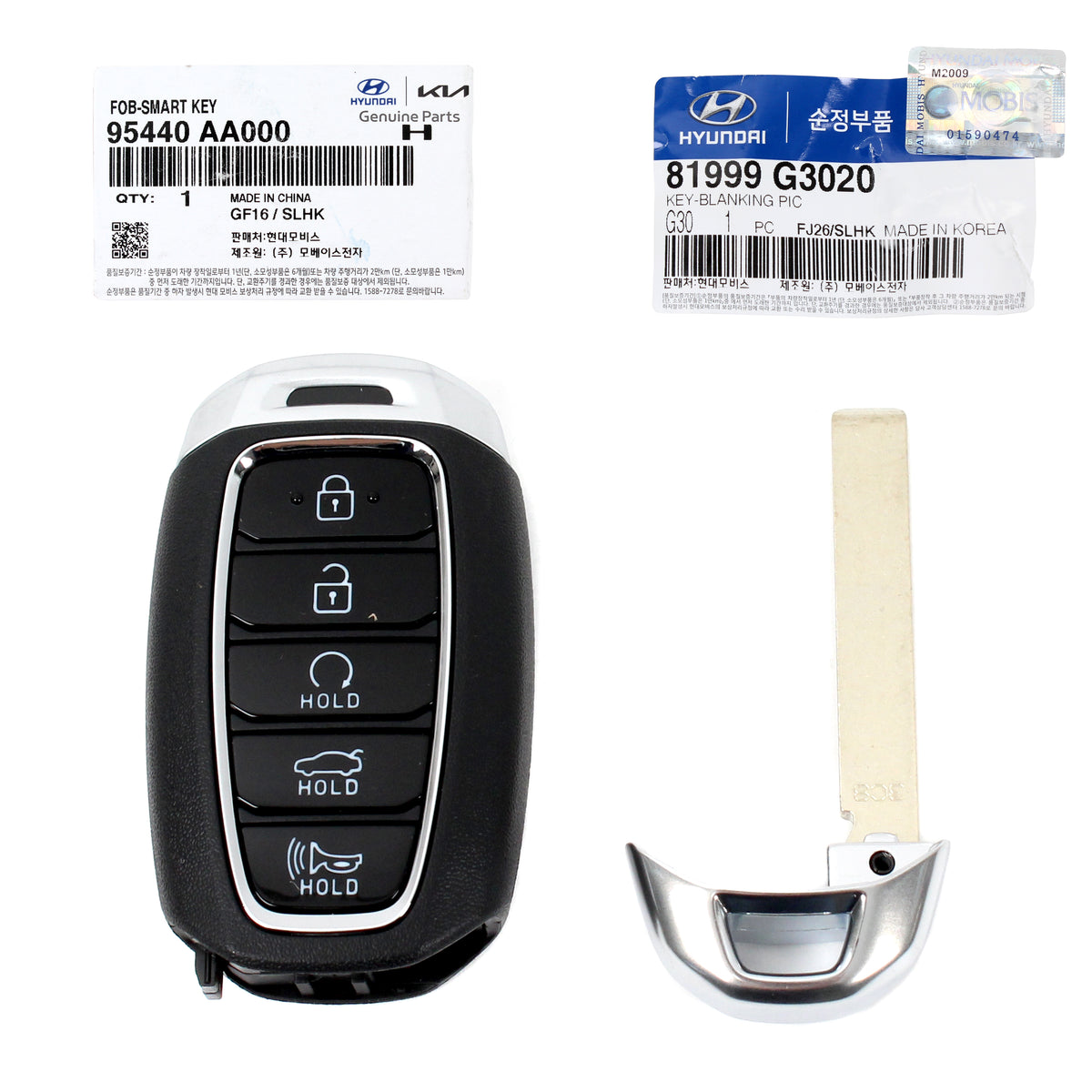 GENUINE FOB Smart Remote Control &amp; Blanking Key for 2021 Hyundai Elantra