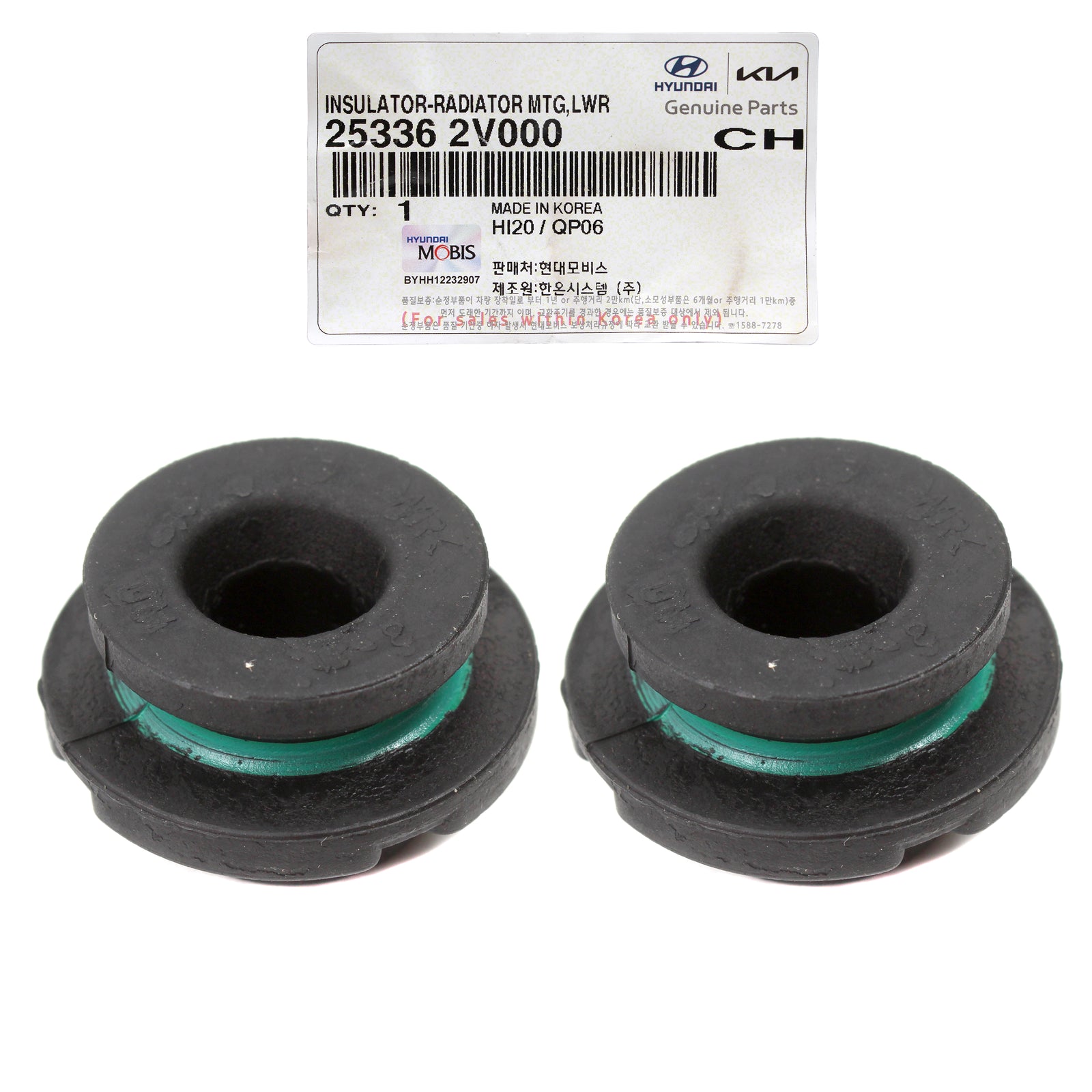 GENUINE Radiator Lower Insulator 2PCS for 11-22 Accent Elantra Veloster Forte