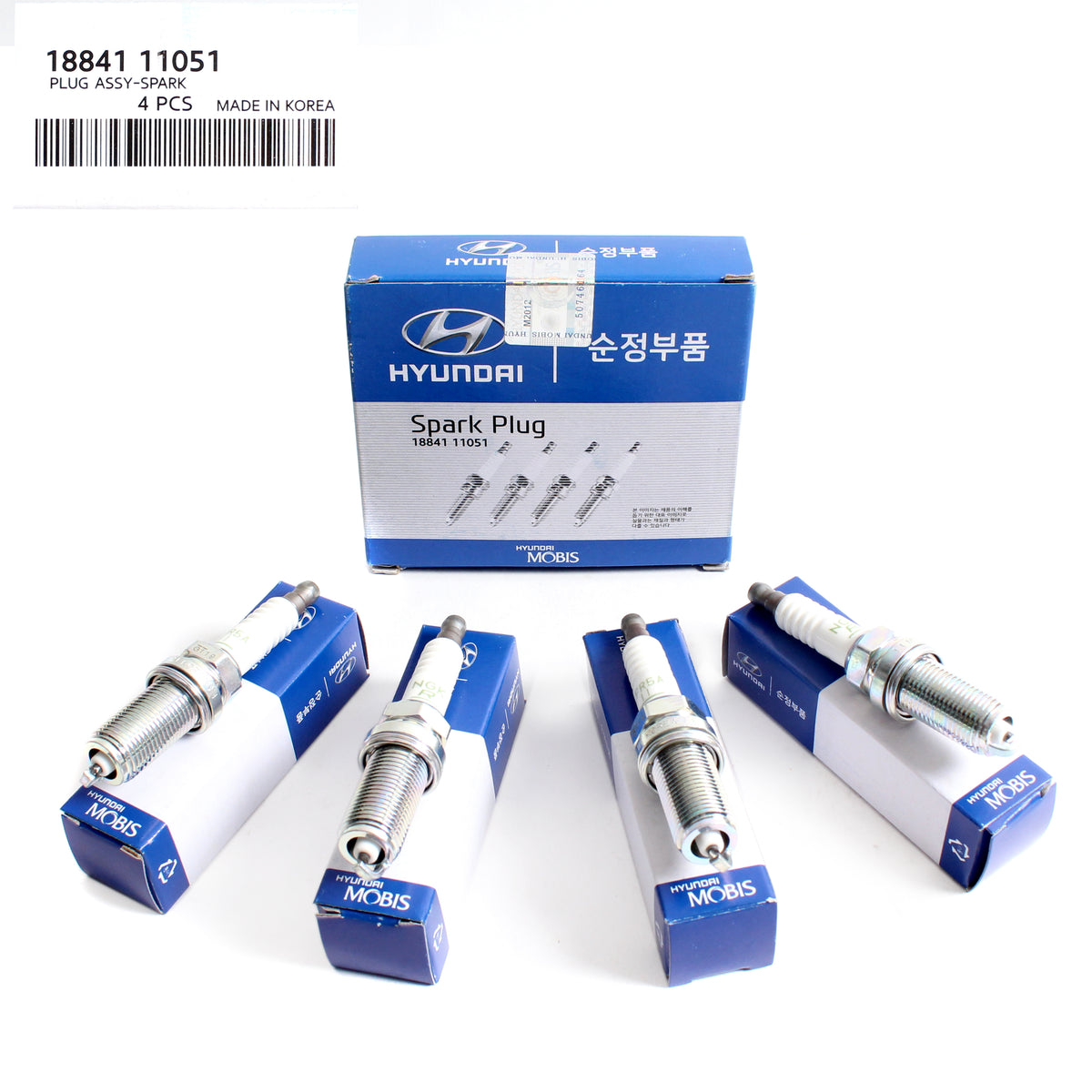 GENUINE Spark Plugs 4PCS for 2011 2012 Kia Sorento 1884111051