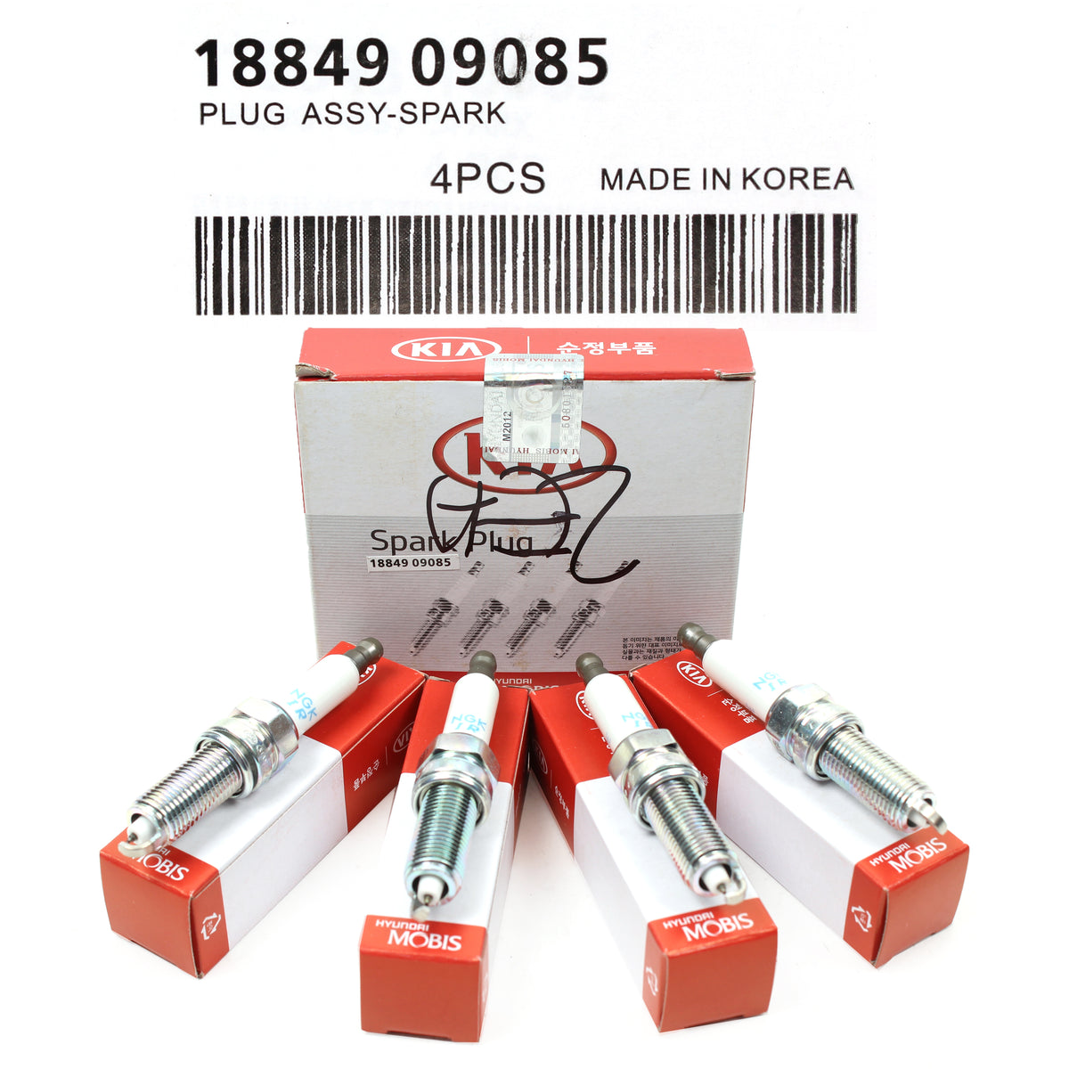 OEM Spark Plugs 4PCS for 11-19 Santa Fe Sport Sonata 2.0L Turbo / 2.4L Hybrid