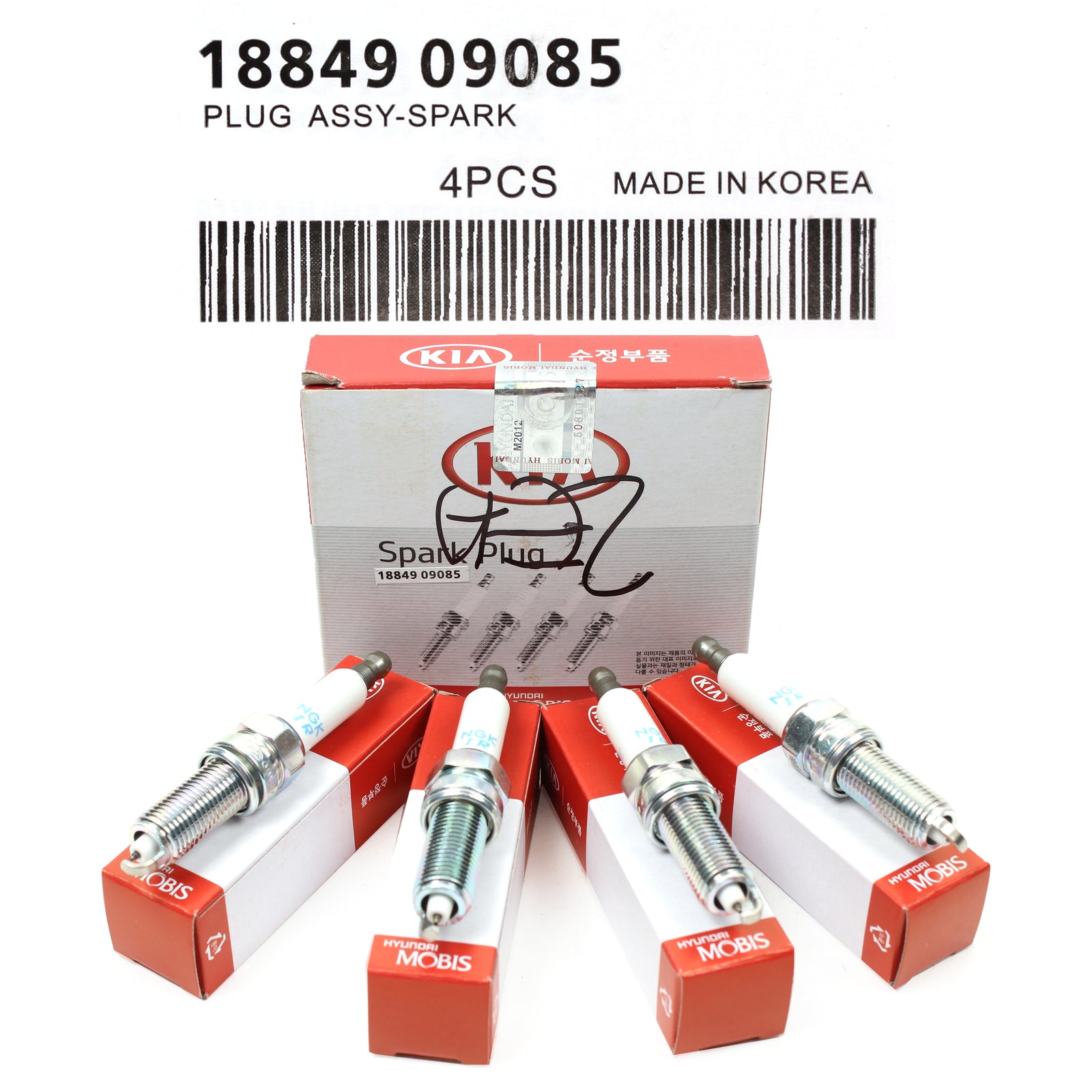 OEM Spark Plugs 4PCS for 11-19 Santa Fe Sport Sonata 2.0L Turbo / 2.4L Hybrid