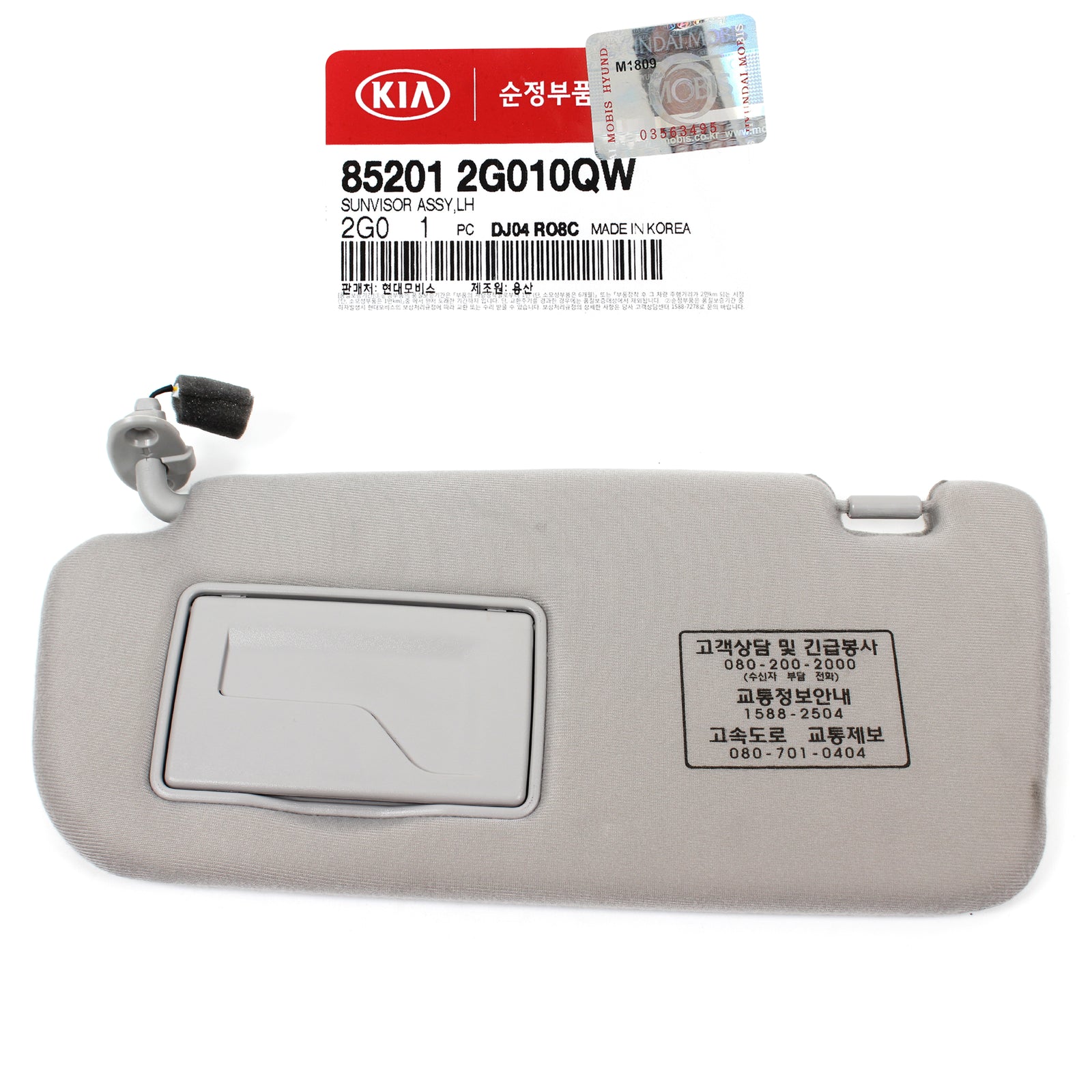 GENUINE Sun Visor DRIVER LH Gray for 2007-2010 Kia Optima OEM 852012G010QW