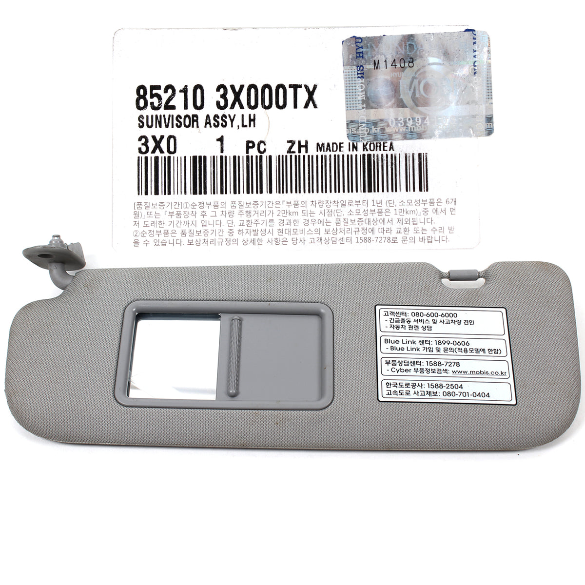 GENUINE Sun Visor Gray DRIVER &amp; PASSENGER for 2011-2015 Hyundai Elantra