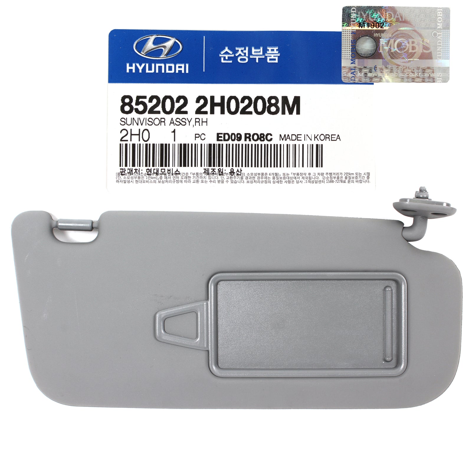 GENUINE Sun Visor Passenger RH for 07-10 Hyundai Elantra OEM 852022H0208M