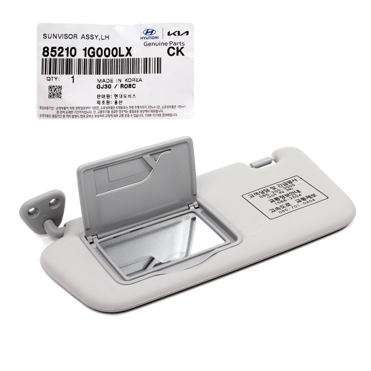 Genuine Kia Inside Sun Visor Driver Left Side LH-Gray For KIA RIO 2006-2010