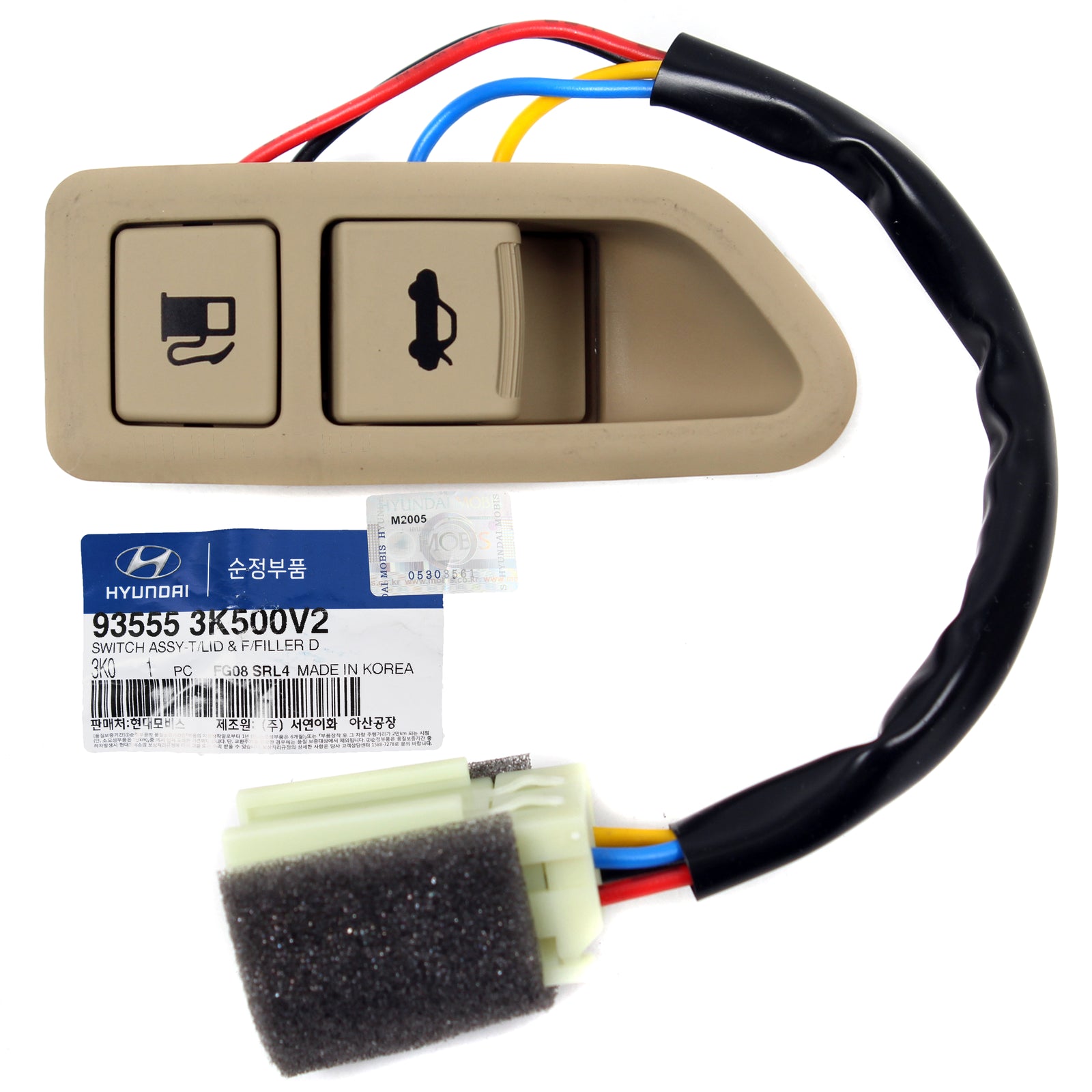 GENUINE Fuel Door Opener Release Switch Beige for 2009-10 Sonata 935553K500V2