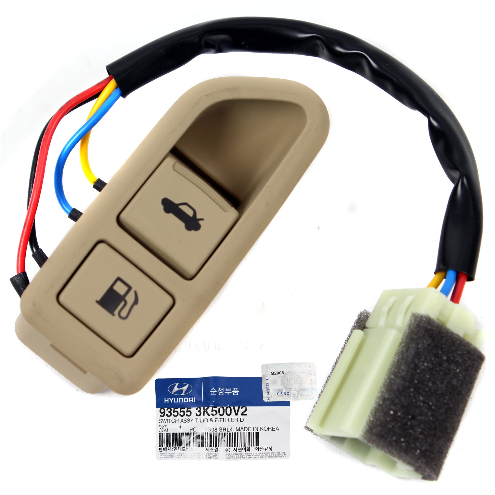GENUINE Fuel Door Opener Release Switch Beige for 2009-10 Sonata 935553K500V2