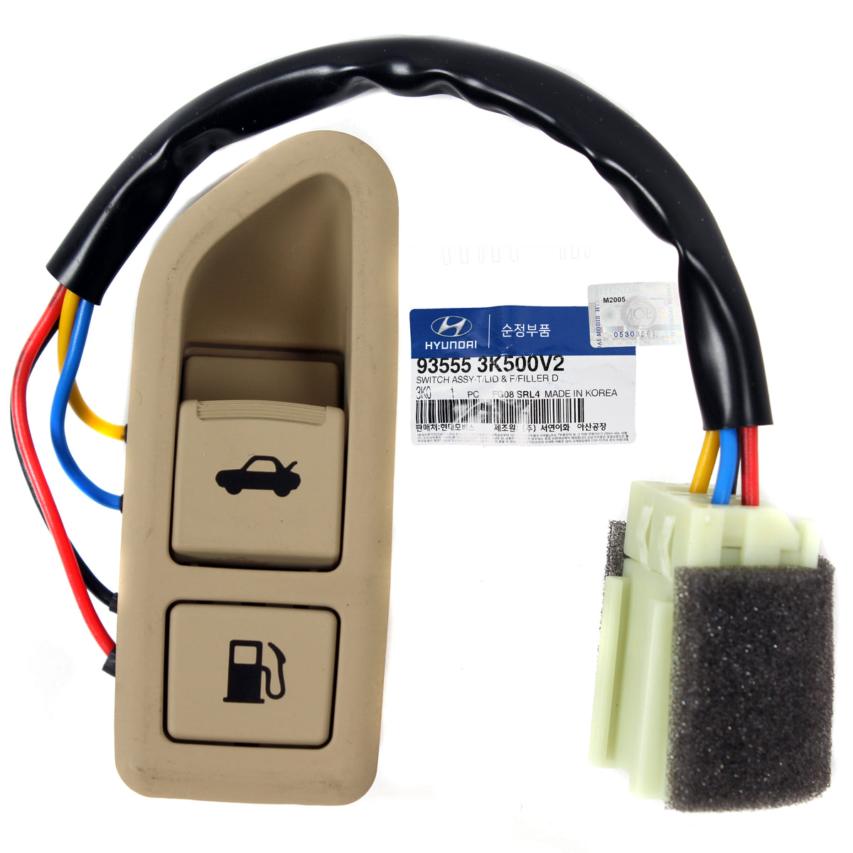 GENUINE Fuel Door Opener Release Switch Beige for 2009-10 Sonata 935553K500V2