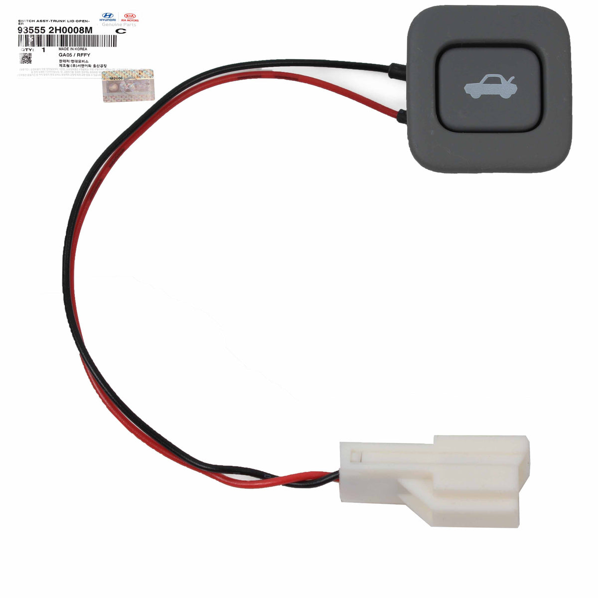 OEM Trunk Lid Opener Release Switch GRAY for 07-10 Hyundai Elantra 935552H0008M