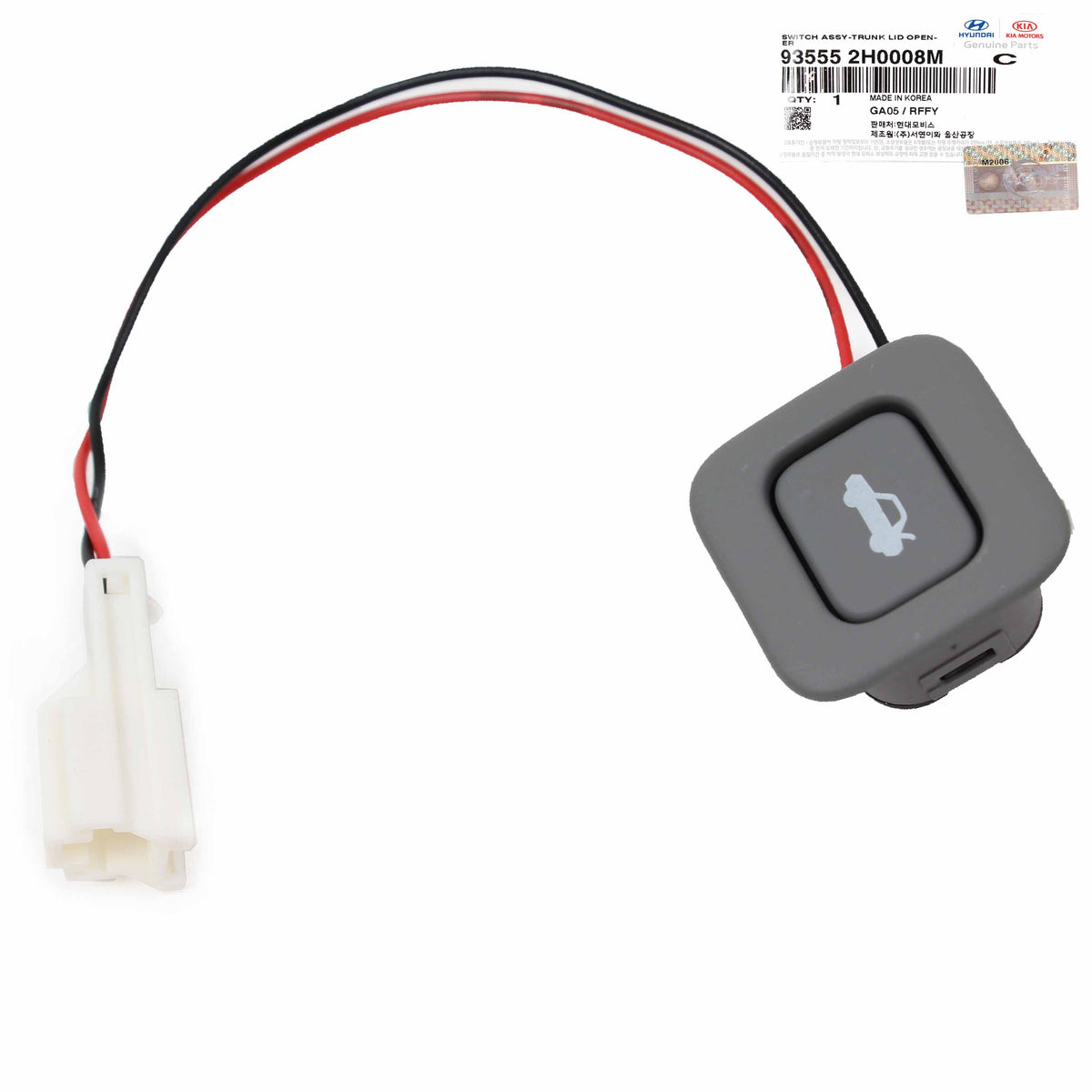 OEM Trunk Lid Opener Release Switch GRAY for 07-10 Hyundai Elantra 935552H0008M