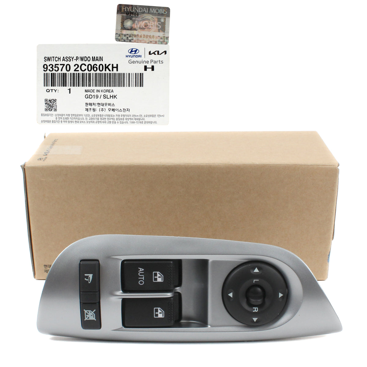 GENUINE Main Power Window Switch SILVER for 03-08 Hyundai Tiburon 935702C060KH