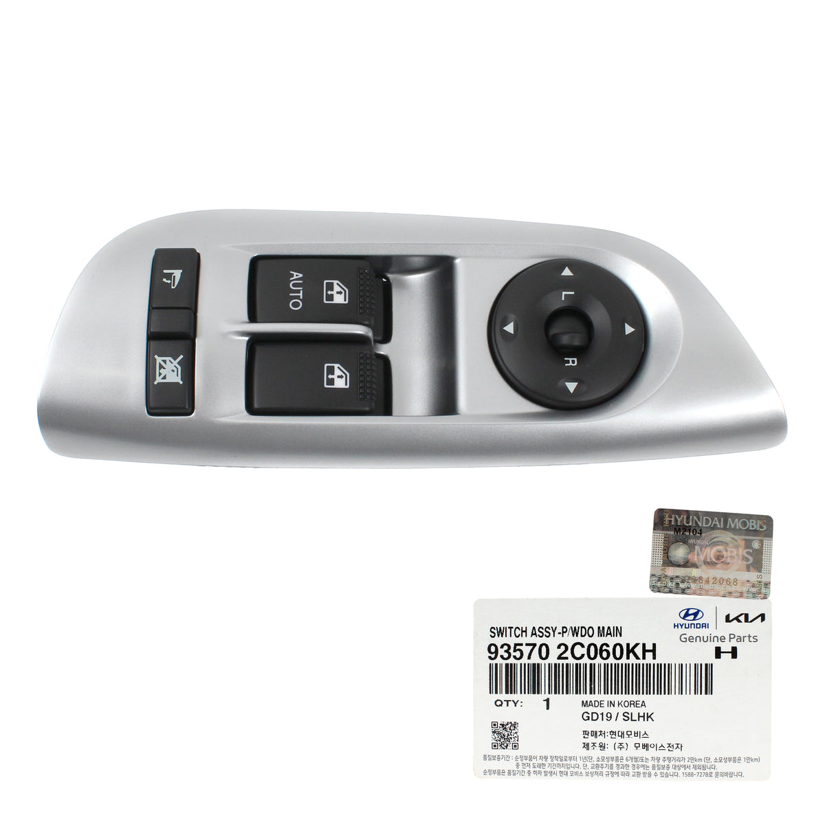 GENUINE Main Power Window Switch SILVER for 03-08 Hyundai Tiburon 935702C060KH