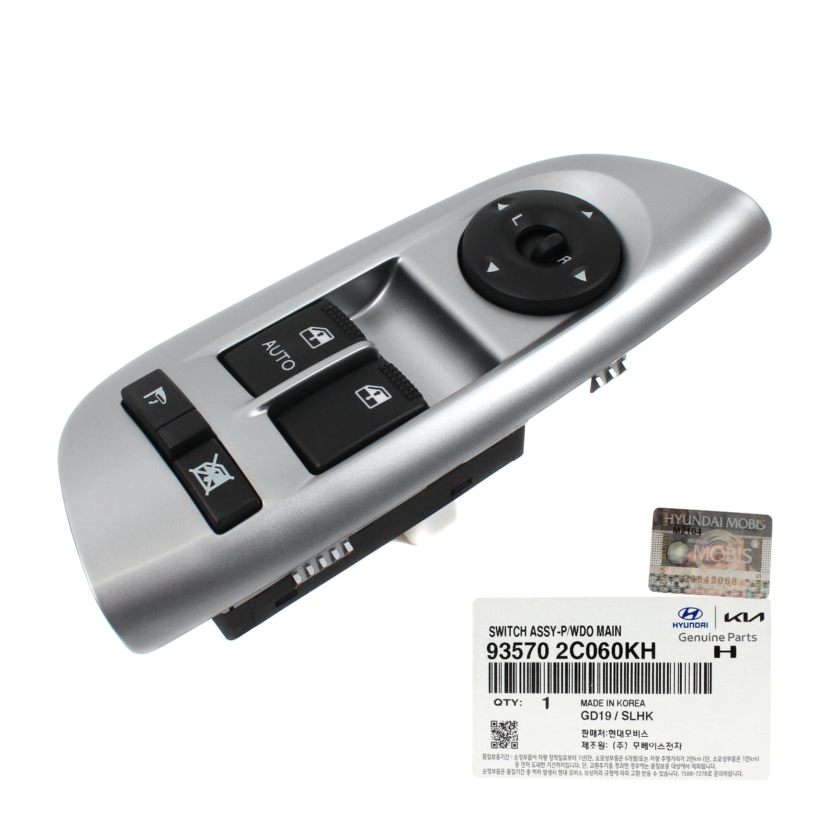 GENUINE Main Power Window Switch SILVER for 03-08 Hyundai Tiburon 935702C060KH