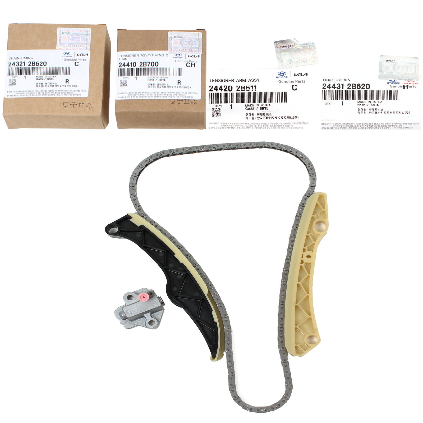 GENUINE Timing Chain Kit VVT Gear for 12-21 Hyundai Kia 1.6L Elantra Sonata Soul