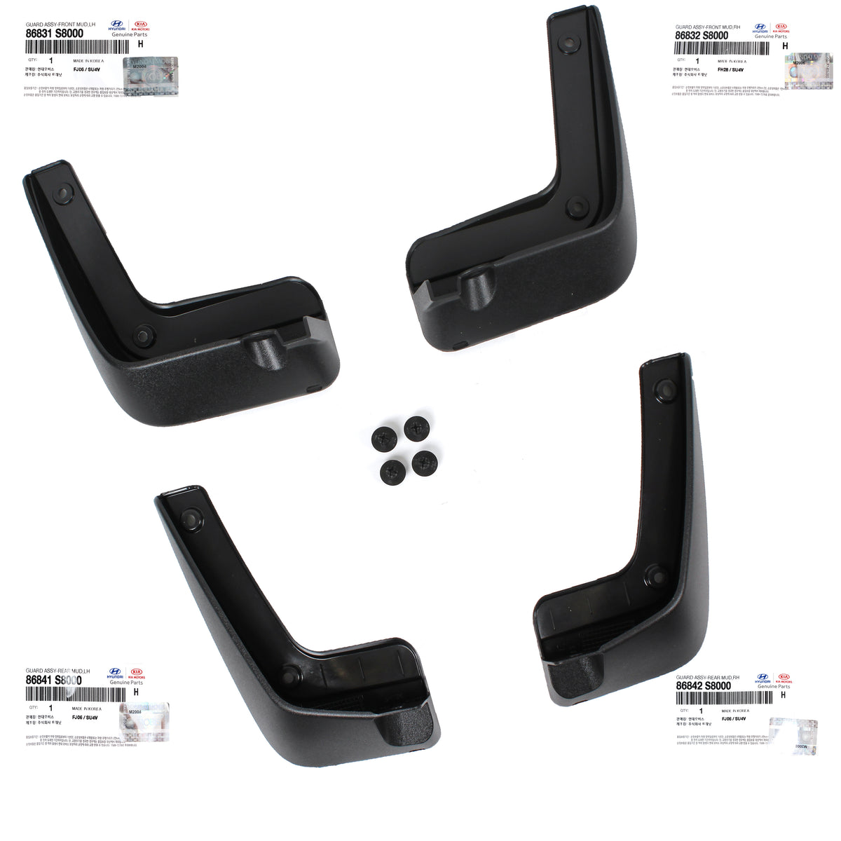 Hyundai OEM GENUINE Mud Guard &amp; Fastener for 2020 2021 Palisade 86832S8000