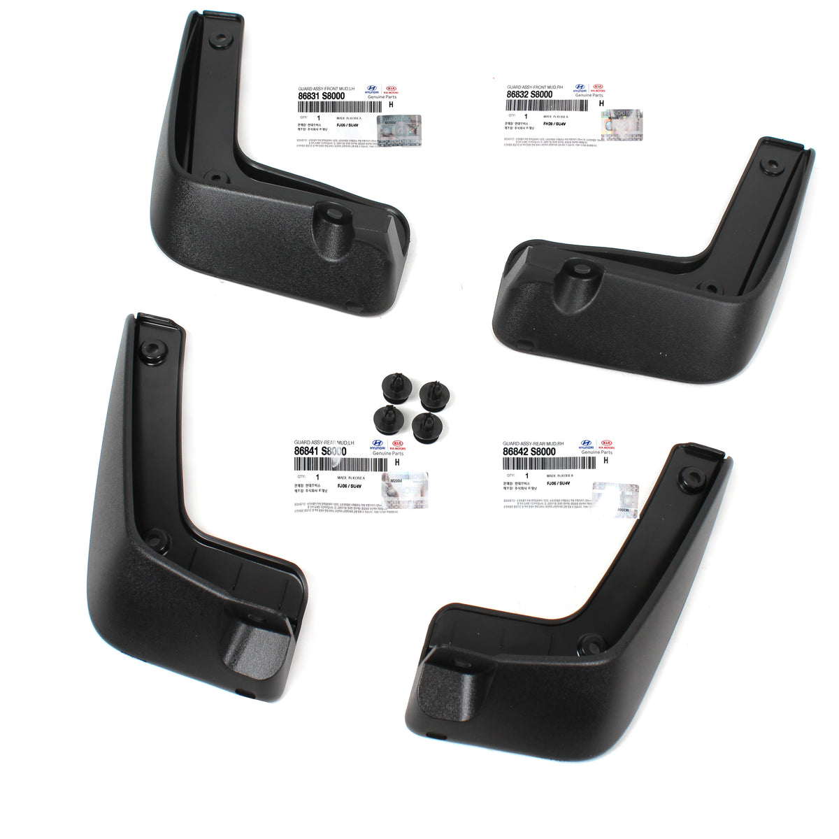 Hyundai OEM GENUINE Mud Guard &amp; Fastener for 2020 2021 Palisade 86832S8000