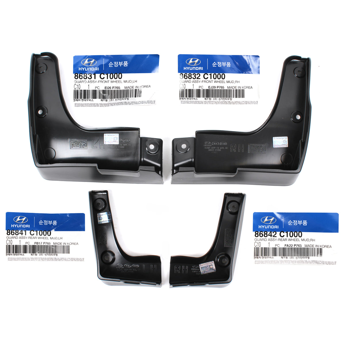 GENUINE Mud Guards Flaps Splash Shield for 2015-2017 Hyundai Sonata 86831C1000