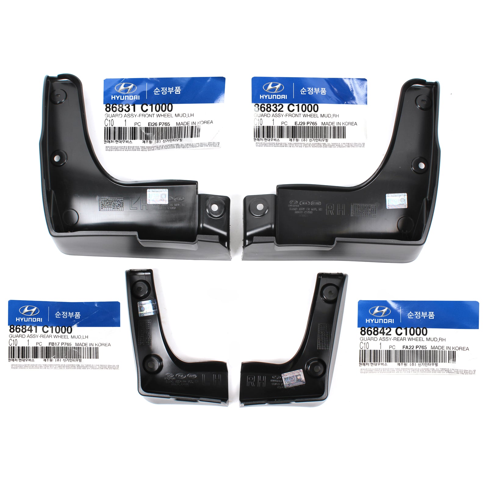 GENUINE Mud Guards Flaps Splash Shield for 2015-2017 Hyundai Sonata 86831C1000