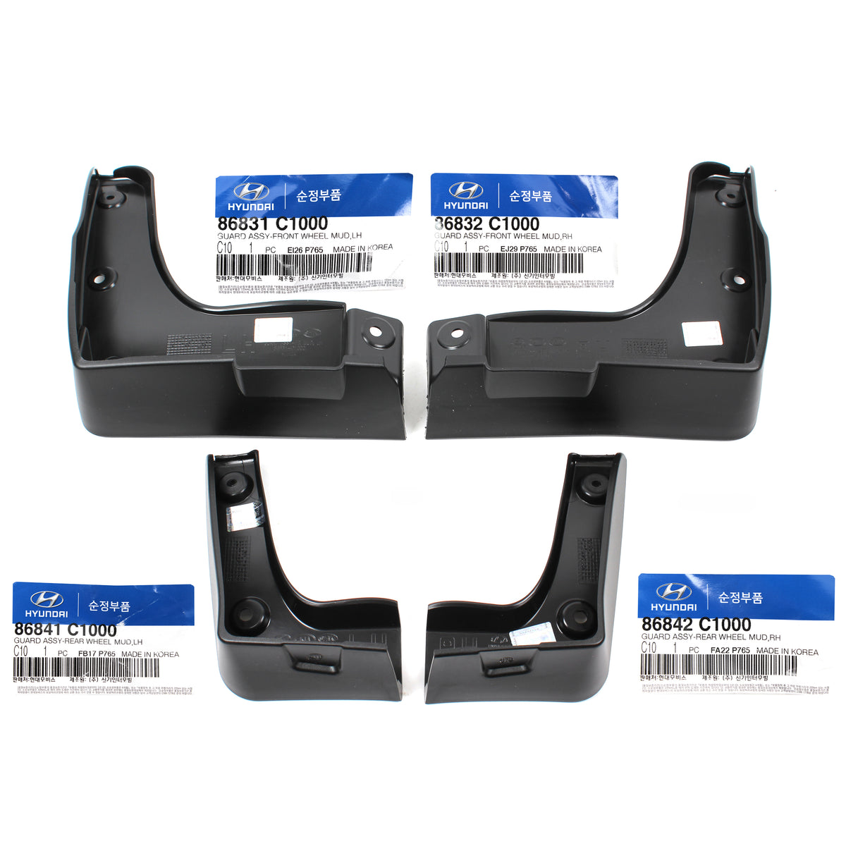 GENUINE Mud Guards Flaps Splash Shield for 2015-2017 Hyundai Sonata 86831C1000