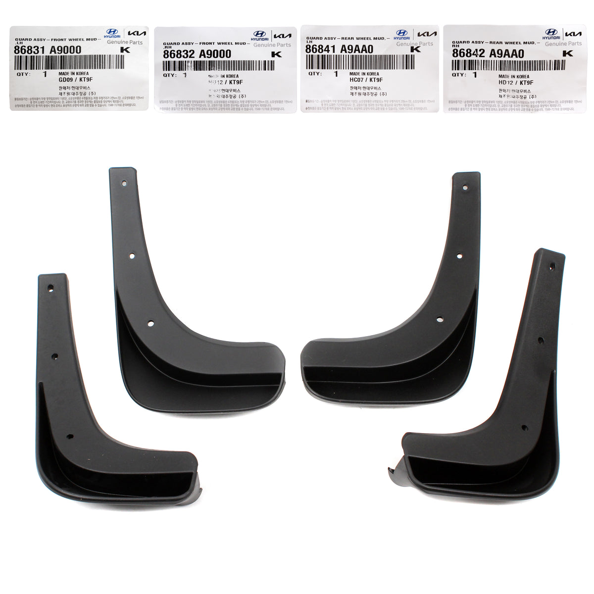 GENUINE Splash Flaps Mud Guards 4pcs for 2015-2018 Kia Sedona 86831A9000