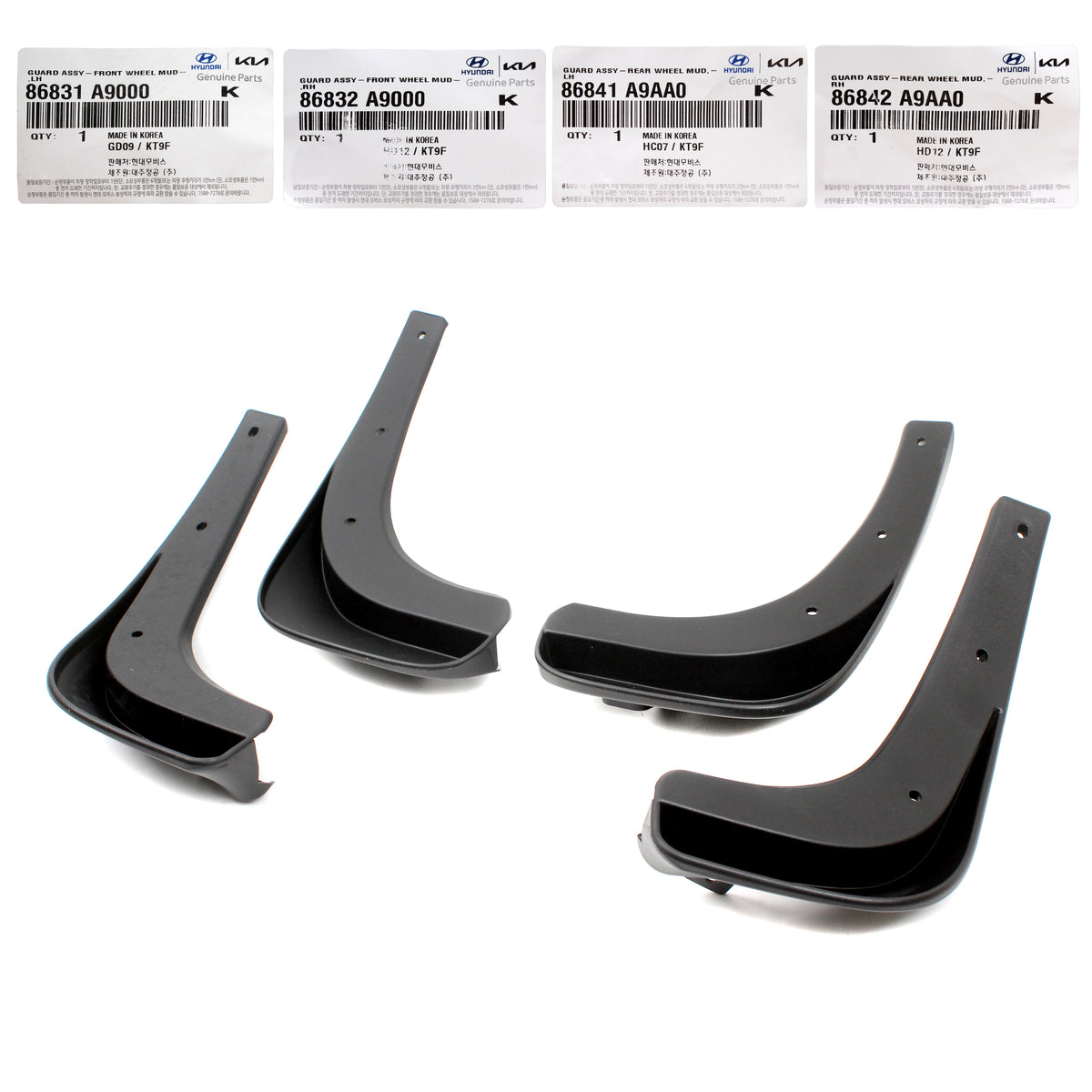 GENUINE Splash Flaps Mud Guards 4pcs for 2015-2018 Kia Sedona 86831A9000