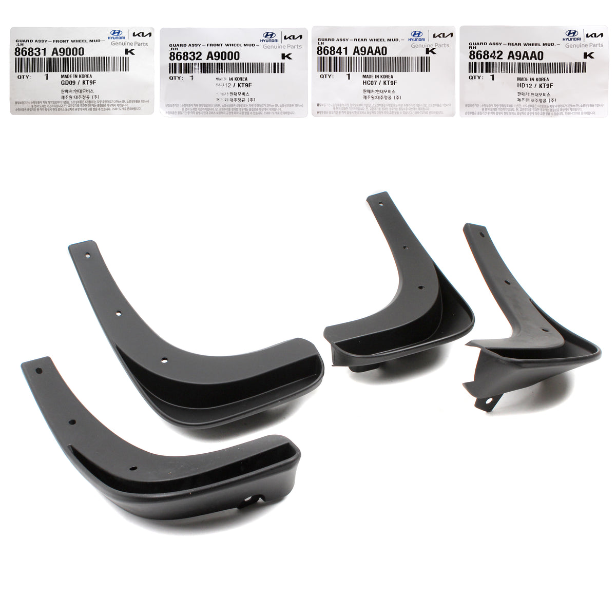 GENUINE Splash Flaps Mud Guards 4pcs for 2015-2018 Kia Sedona 86831A9000