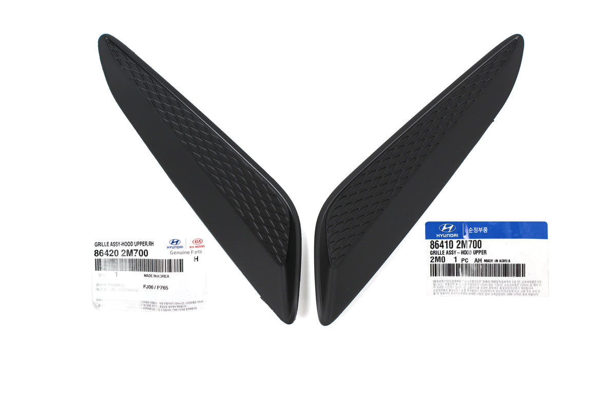 GENUINE Hood Vent Grille LEFT &amp; RIGHT for 13-16 Hyundai Genesis Coupe 864202M700