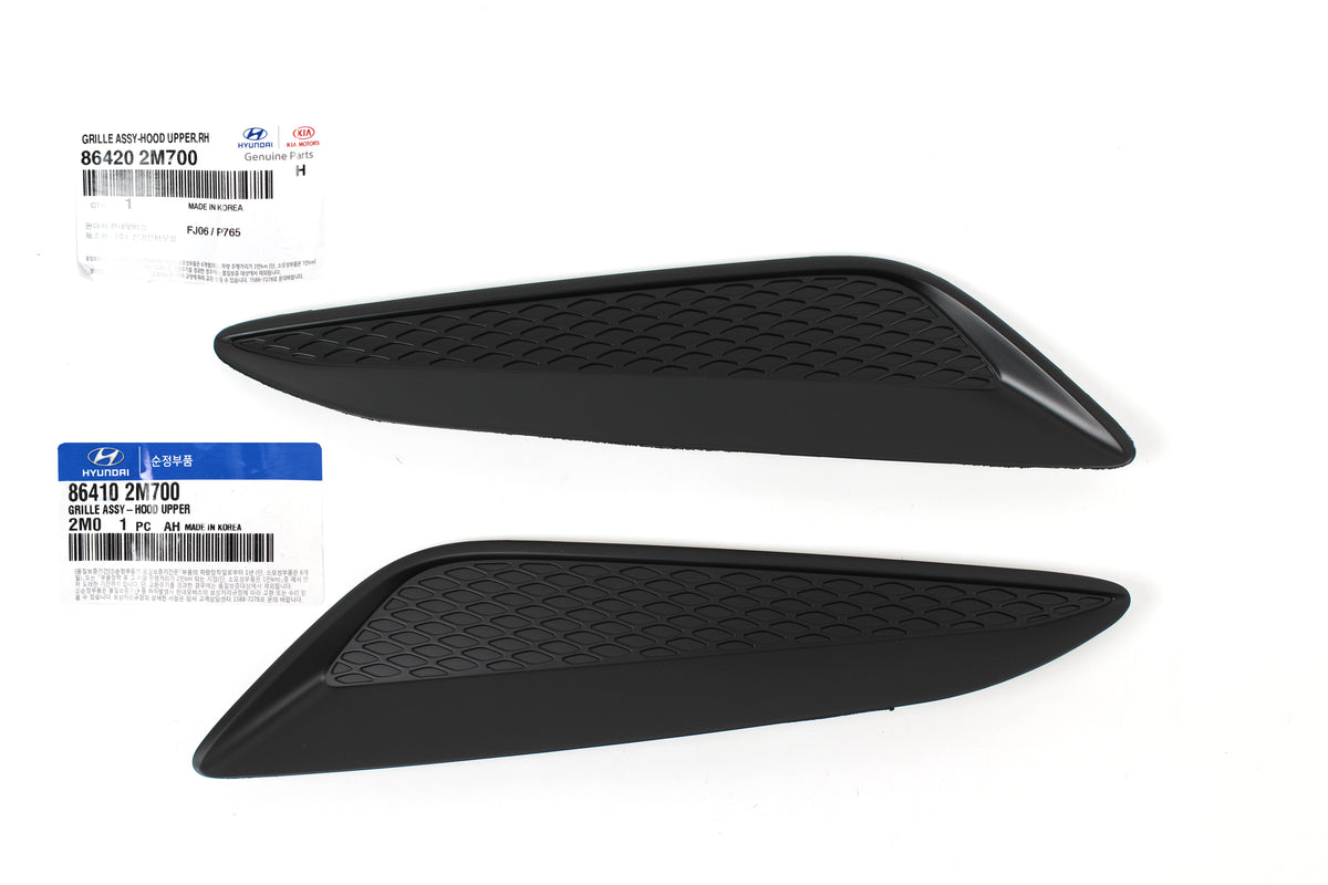 GENUINE Hood Vent Grille LEFT &amp; RIGHT for 13-16 Hyundai Genesis Coupe 864202M700