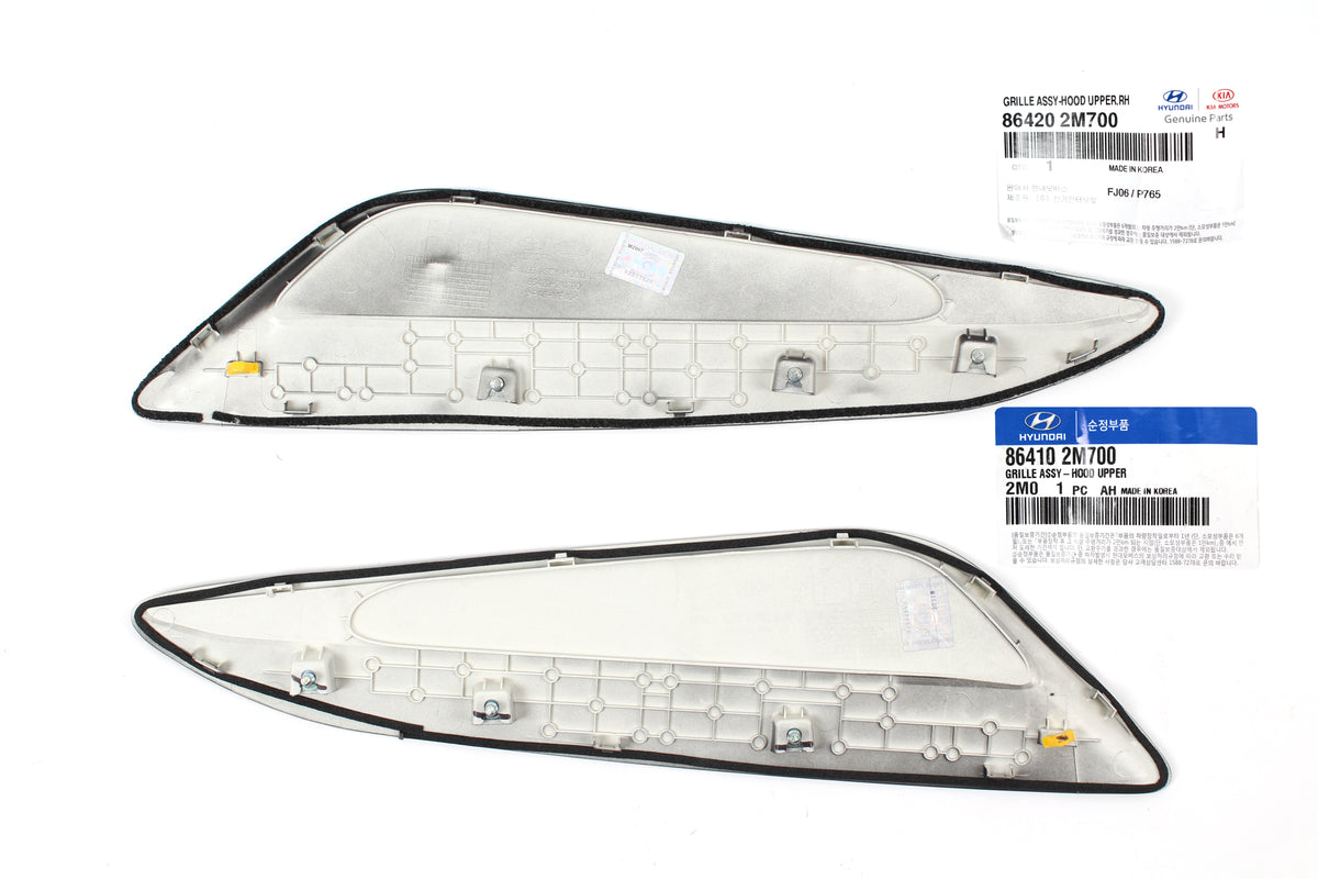 GENUINE Hood Vent Grille LEFT &amp; RIGHT for 13-16 Hyundai Genesis Coupe 864202M700