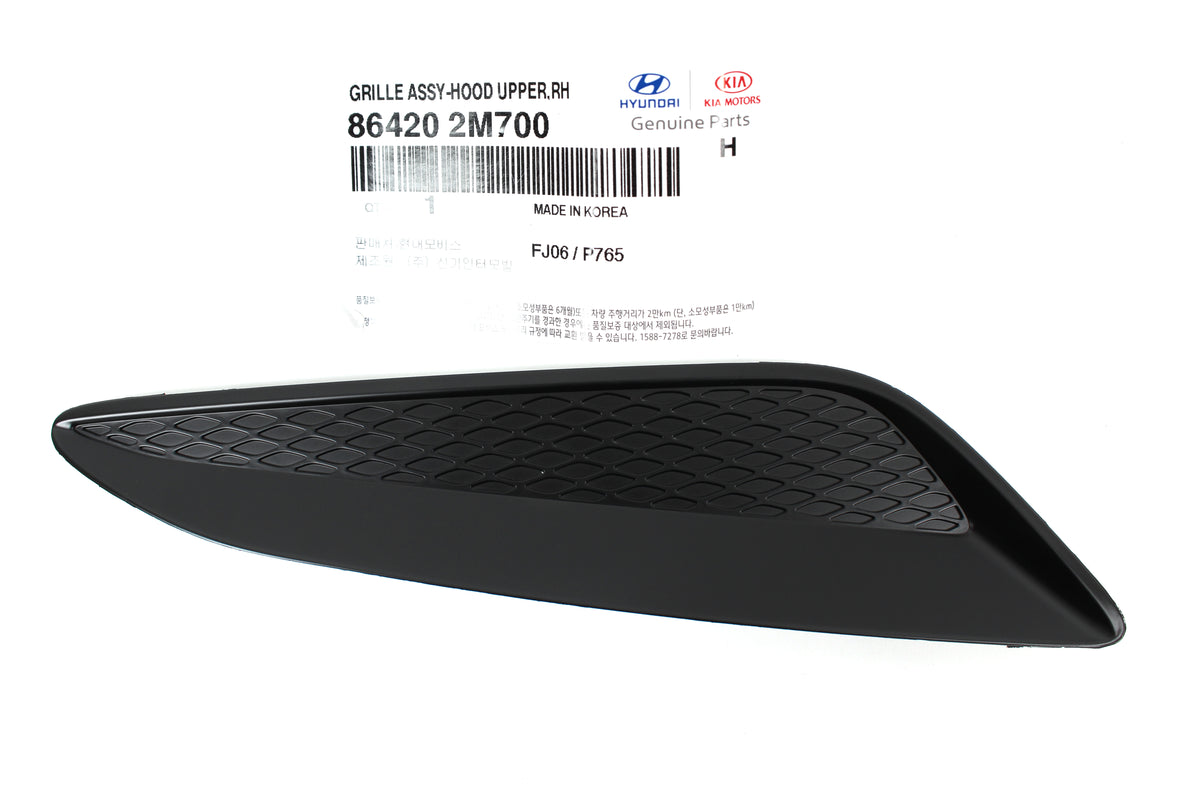 GENUINE Hood Vent Grille LEFT &amp; RIGHT for 13-16 Hyundai Genesis Coupe 864202M700