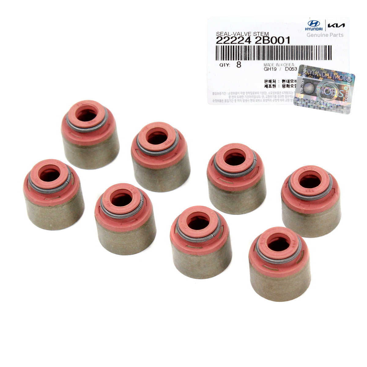 GENUINE Exhaust Valve Stem Seals 8PCS for 10-20 Hyundai Kia 1.4L 1.6L 222242B001