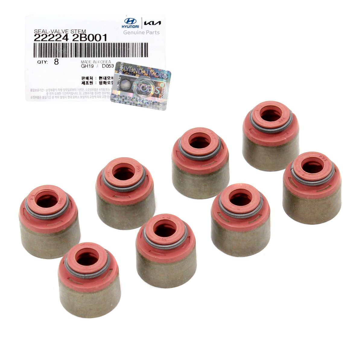GENUINE Exhaust Valve Stem Seals 8PCS for 10-20 Hyundai Kia 1.4L 1.6L 222242B001