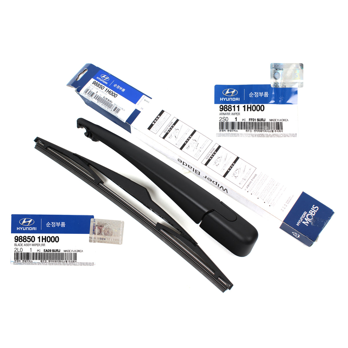 GENUINE REAR Wiper Arm &amp; Blade for 2010-2017 Hyundai Tucson OEM 988111H000