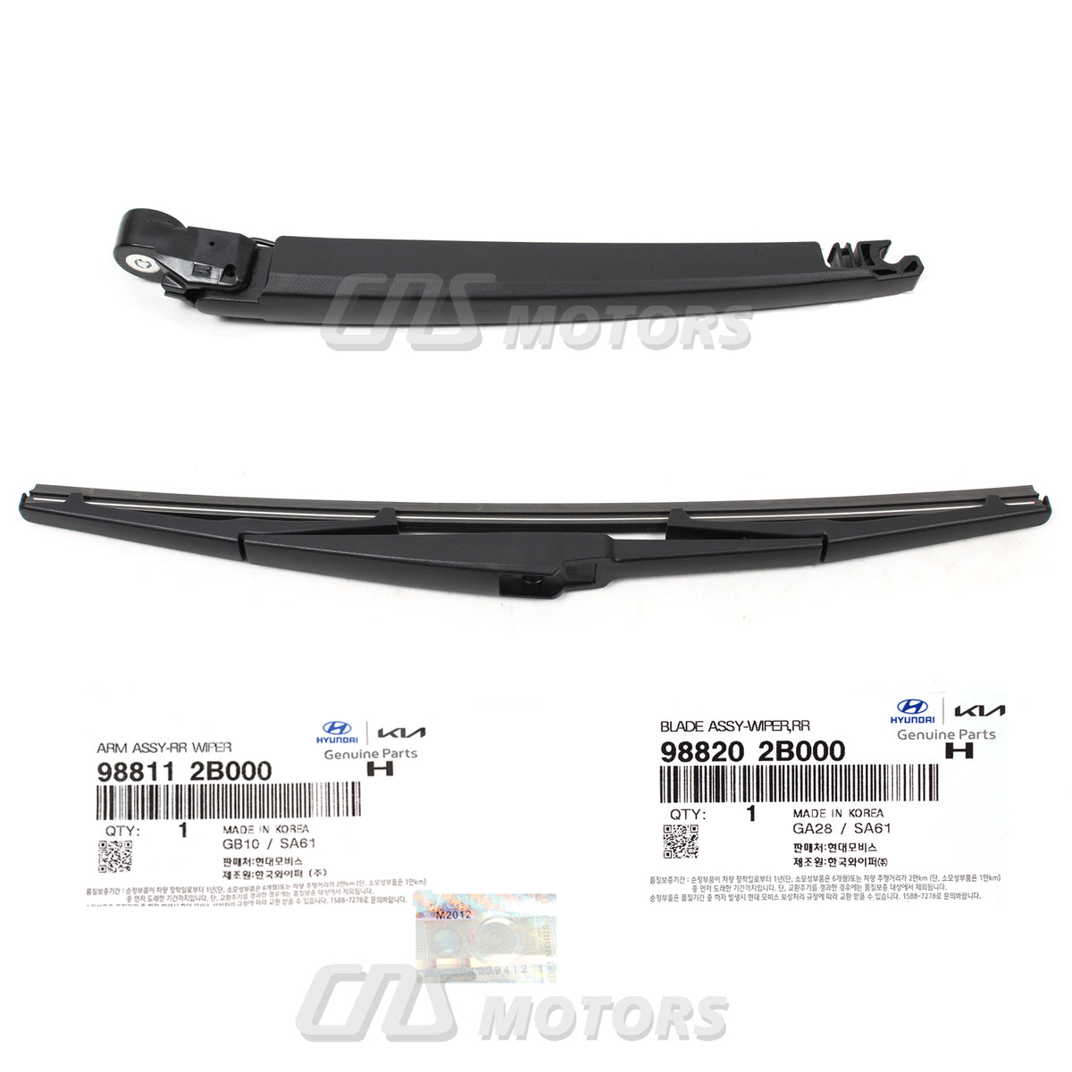 GENUINE Rear Wiper Arm &amp; Blade for 2007-2012 Hyundai Santa Fe 988202B000