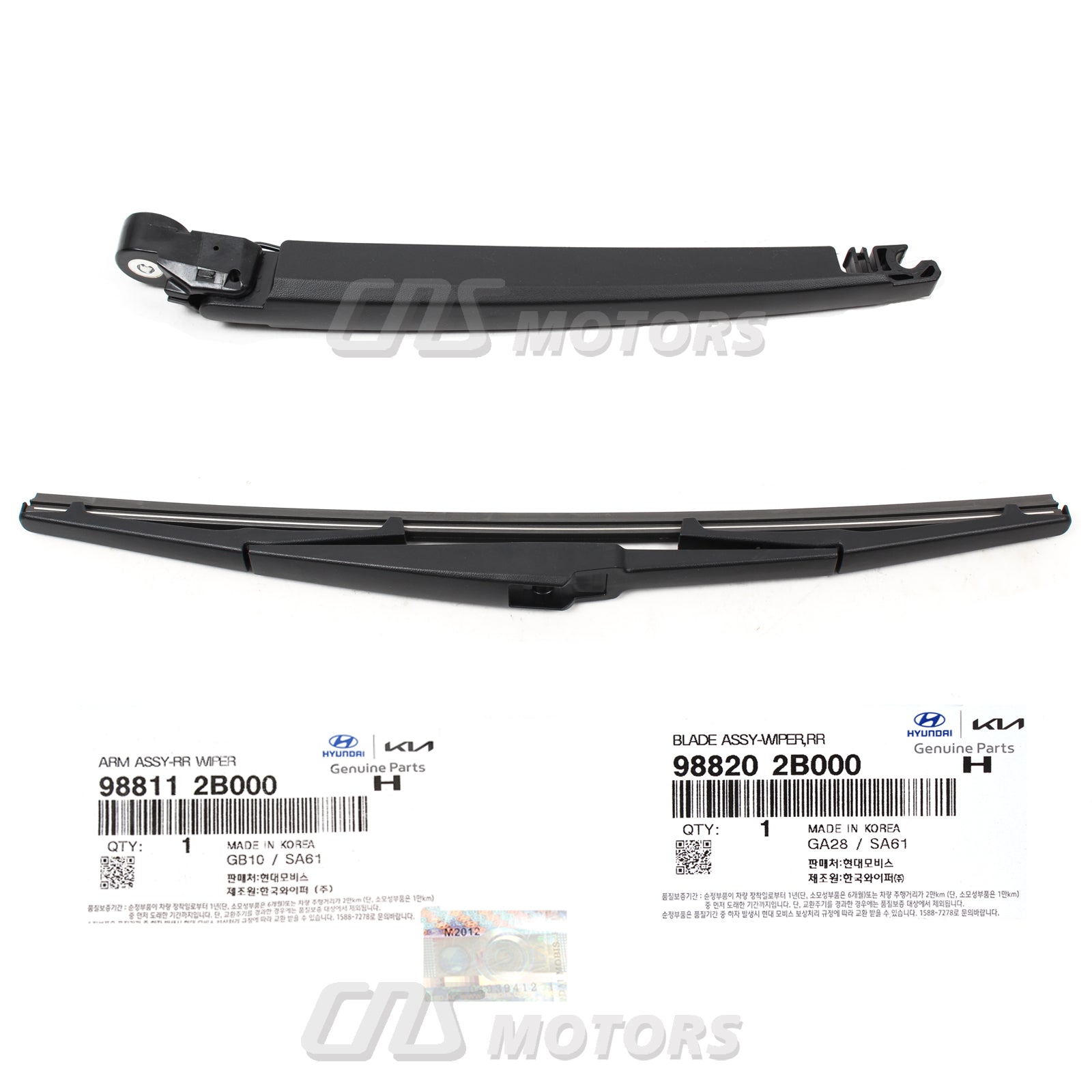 GENUINE Rear Wiper Arm & Blade for 2007-2012 Hyundai Santa Fe 988202B000