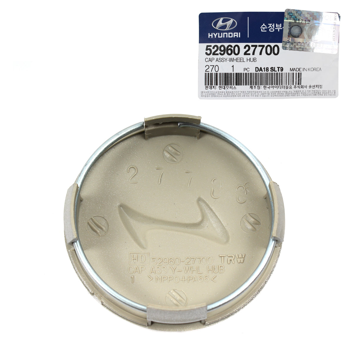 GENUINE Wheel Center Hub Cap for 2001-2006 Hyundai Elantra OEM 5296027700