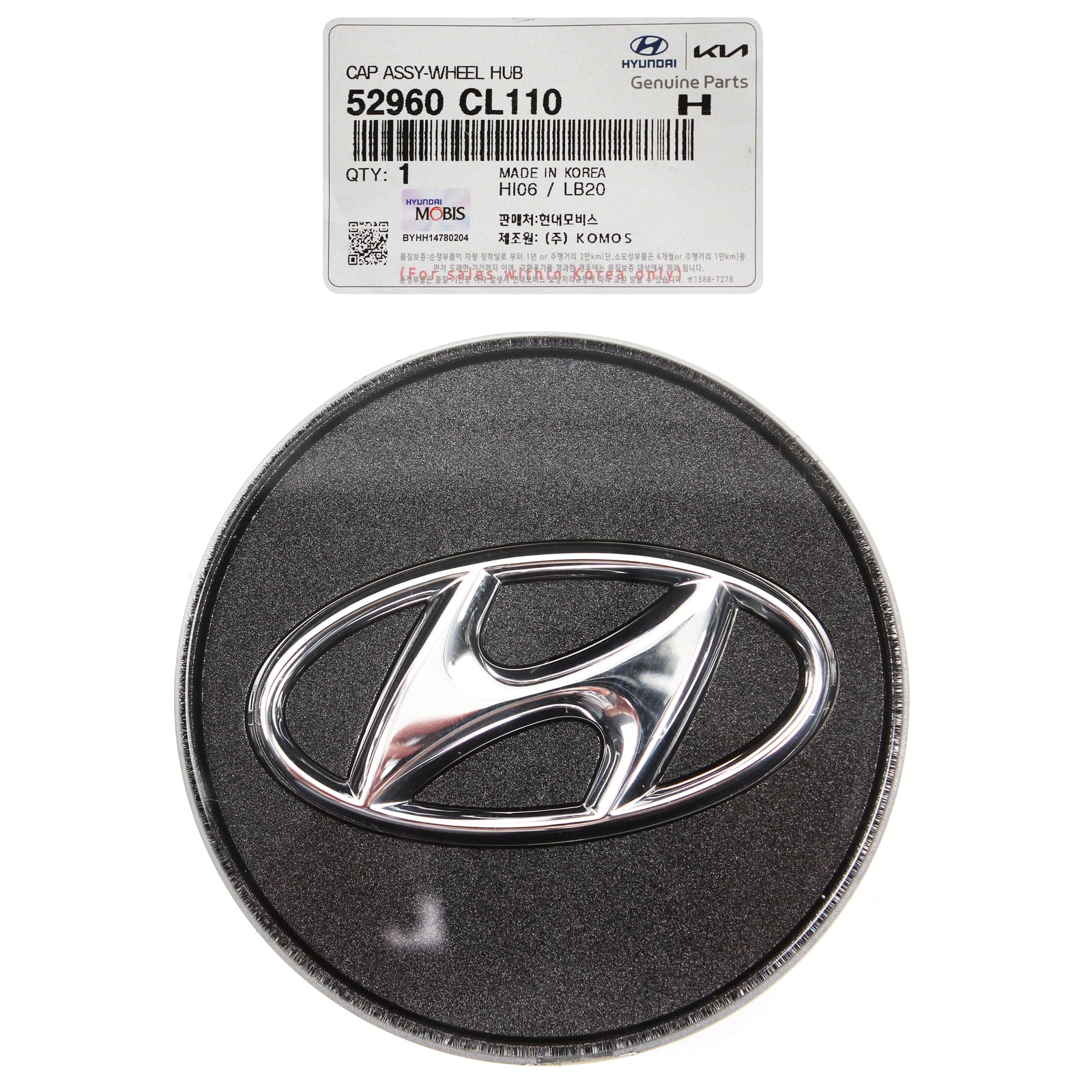 GENUINE Wheel Center Hub Cap for 2021-2023 Hyundai Santa Fe 52960CL110