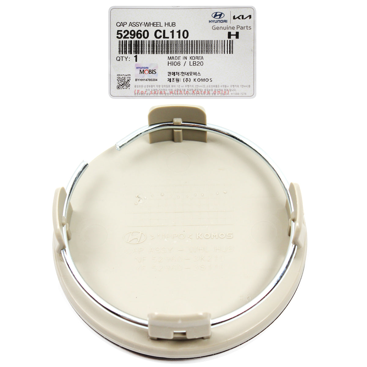 GENUINE Wheel Center Hub Cap 4pcs for 2021-2023 Hyundai Santa Fe 52960CL110