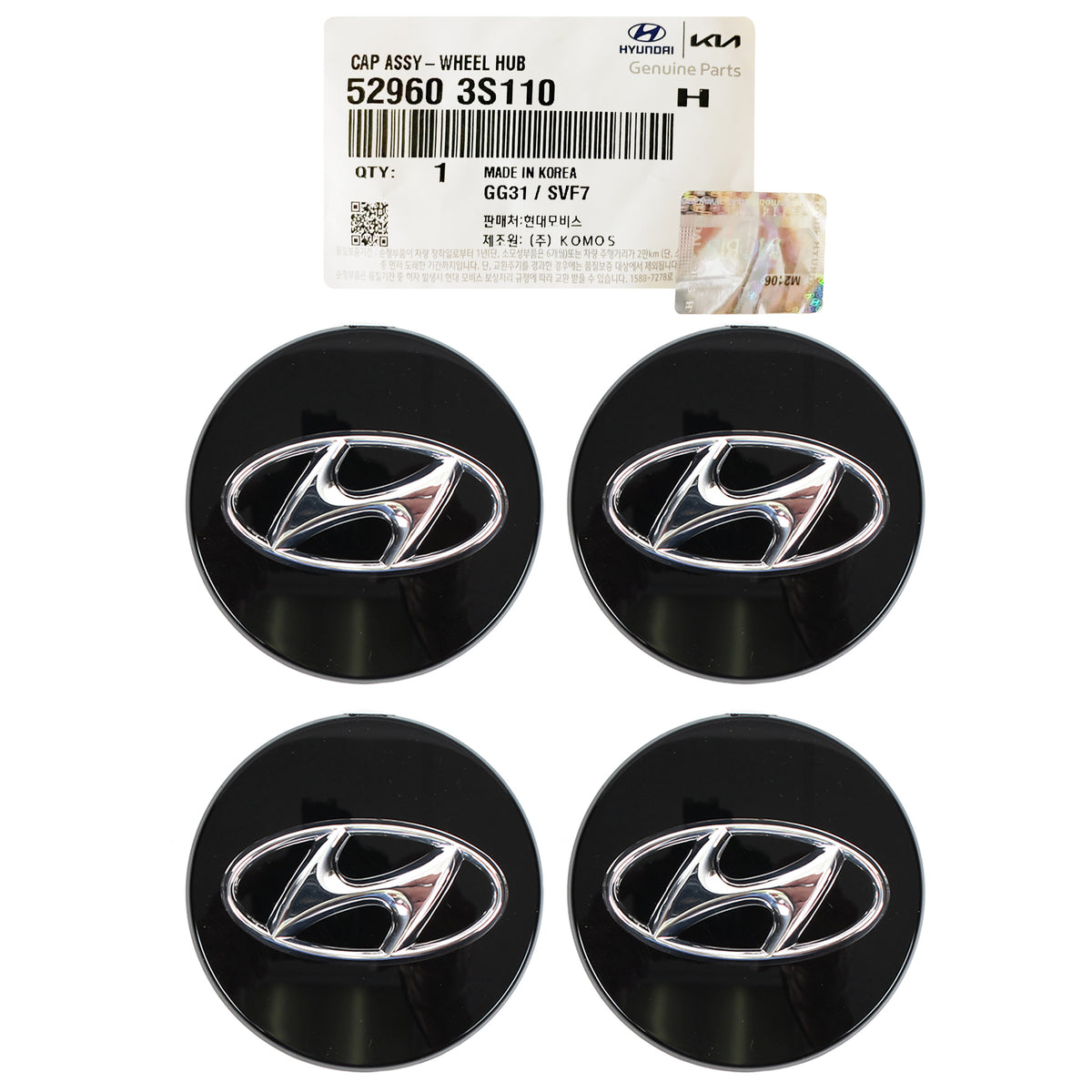 GENUINE Wheel Hub Cap 4EA for Hyundai Azera Santa Fe Sonata Tucson 529603S110