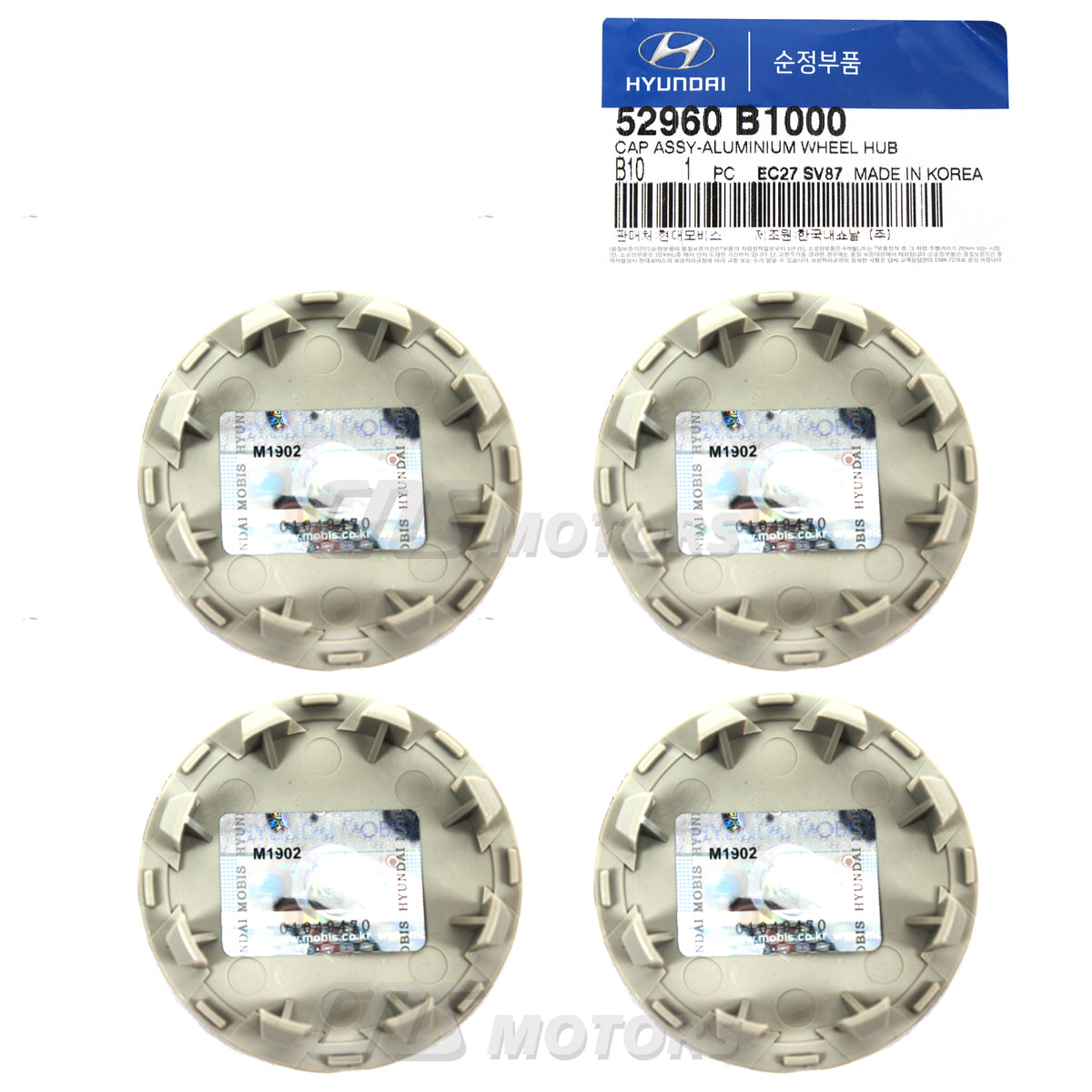 GENUINE Wheel Center Cap 4PCS for 2015-2017 Hyundai Genesis G80 OEM 52960B1000