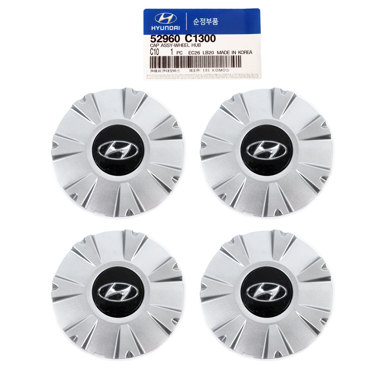 GENUINE Wheel Center Cap 4 PCS for 2015 2016 2017 Hyundai Sonata OEM 52960C1300