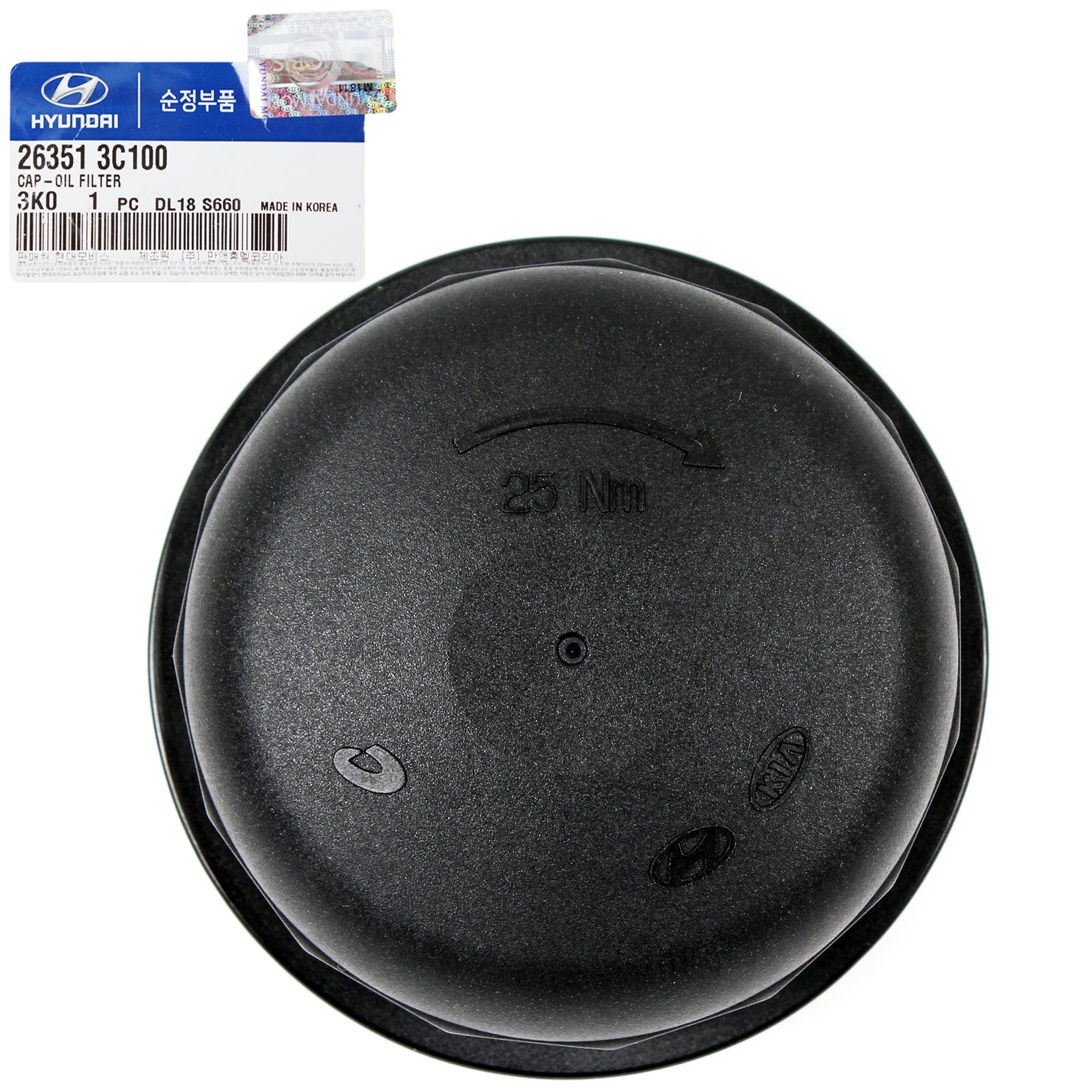 GENUINE Oil Filter Cap for 06-10 Azera Entourage Sonata Amanti Sedona Sorento V6 263513c100