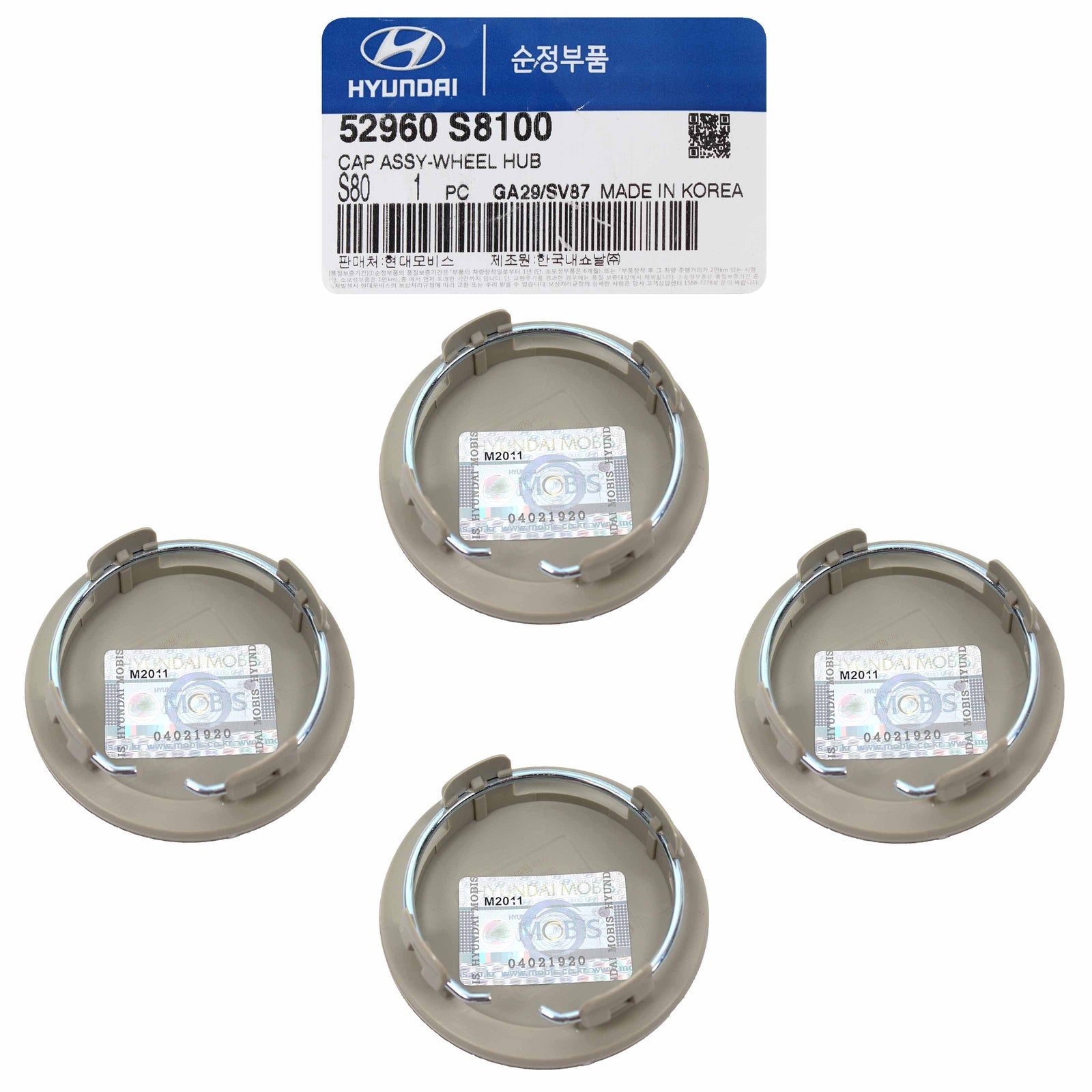 GENUINE Wheel Center Cap 4PCS 20-23 Hyundai Elantra Sonata Palisade 52960S8100