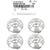 GENUINE Wheel Hub Cap 18-19" 4PCS for 16-21 Hyundai Kona Tucson EV 52960D3100