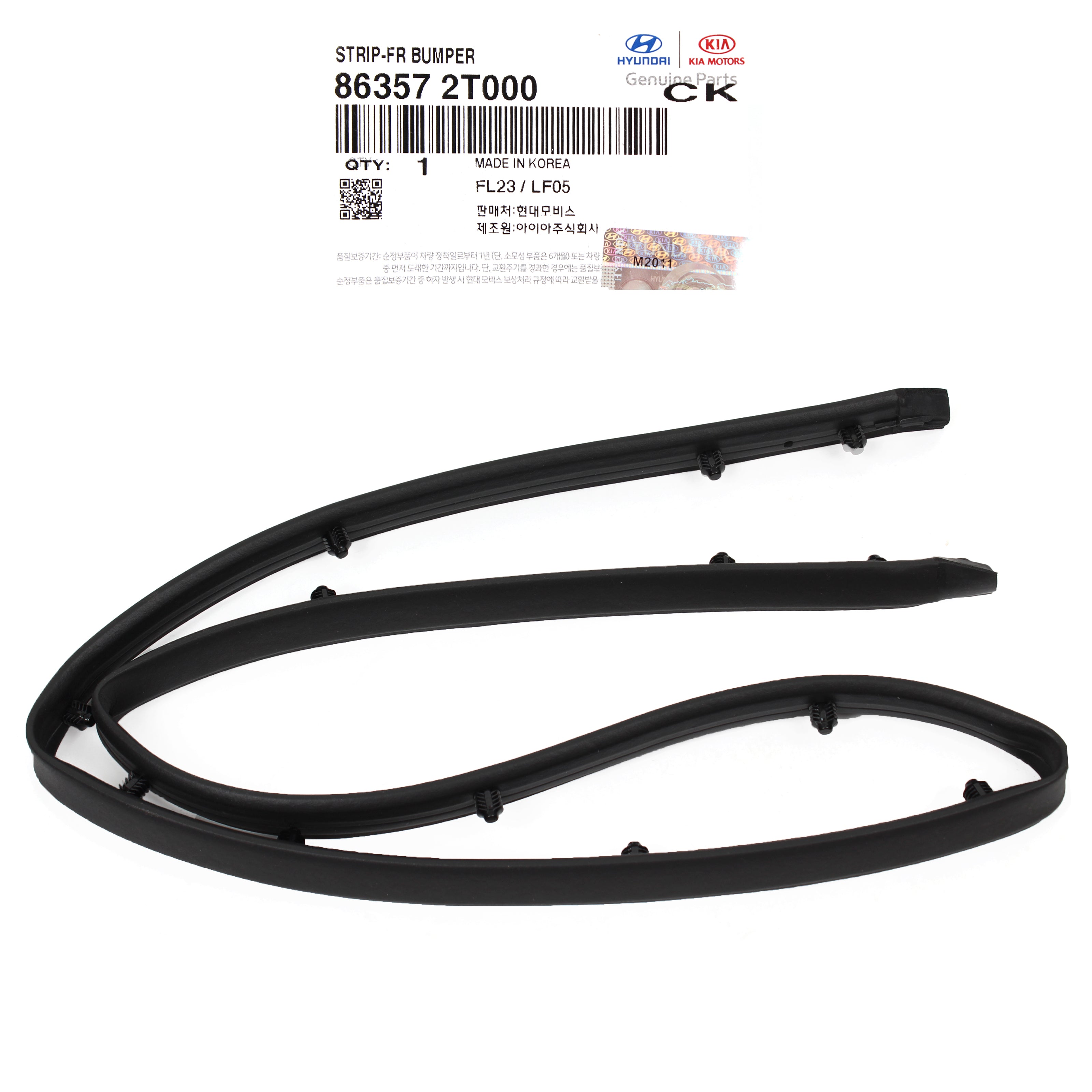 Genuine Kia Optima Hood Seal Strip – Sight Shield Rubber Trim, 2011-2015 – 86357-2T000 OEM